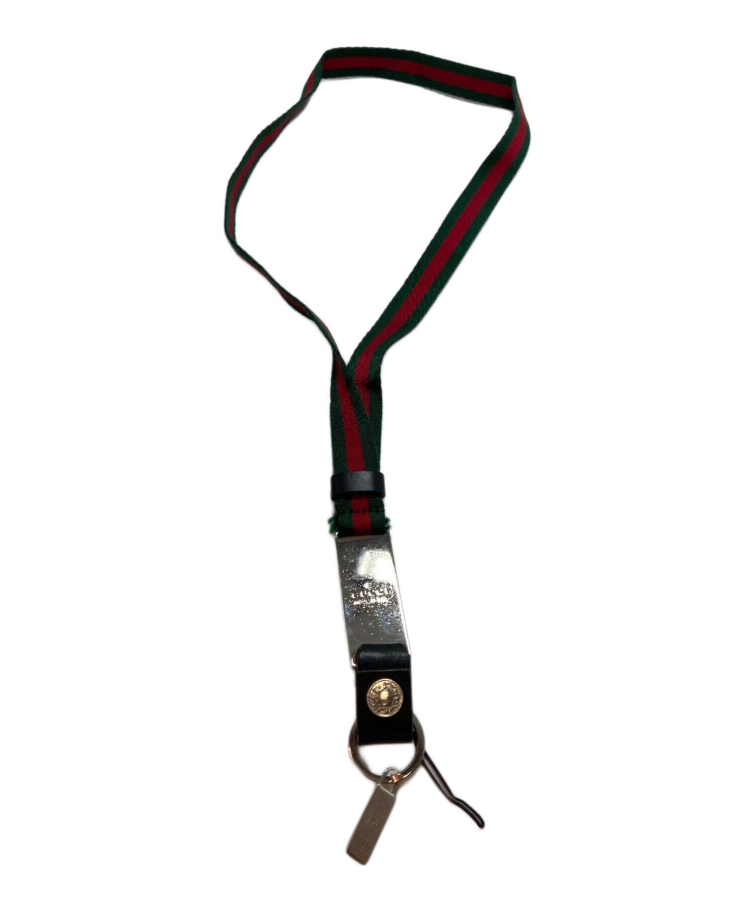 美品　GUCCI　グッチ　シェリー　ロゴ　ネックストラップ　ウェブ 美品GUCCIグッチシェリーロゴネックストラップウェブ