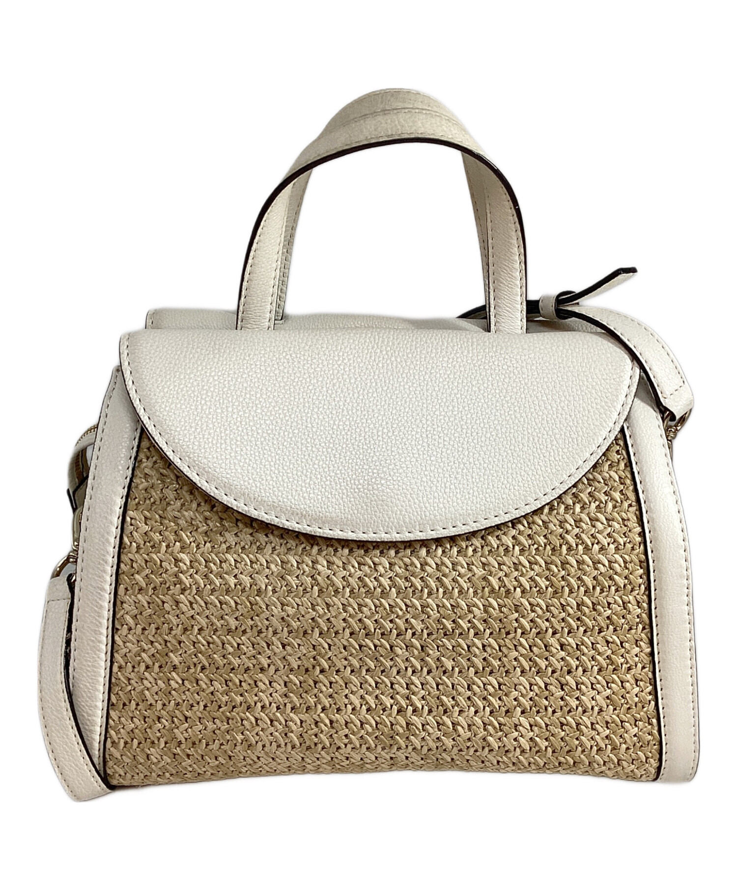 kate spade ハンドバッグ ベージュ/ホワイト/ブラック　☆新品未使用☆ 中古・古着通販】Kate Spade (ケイトスペード) 2WAY ハンドバッグ