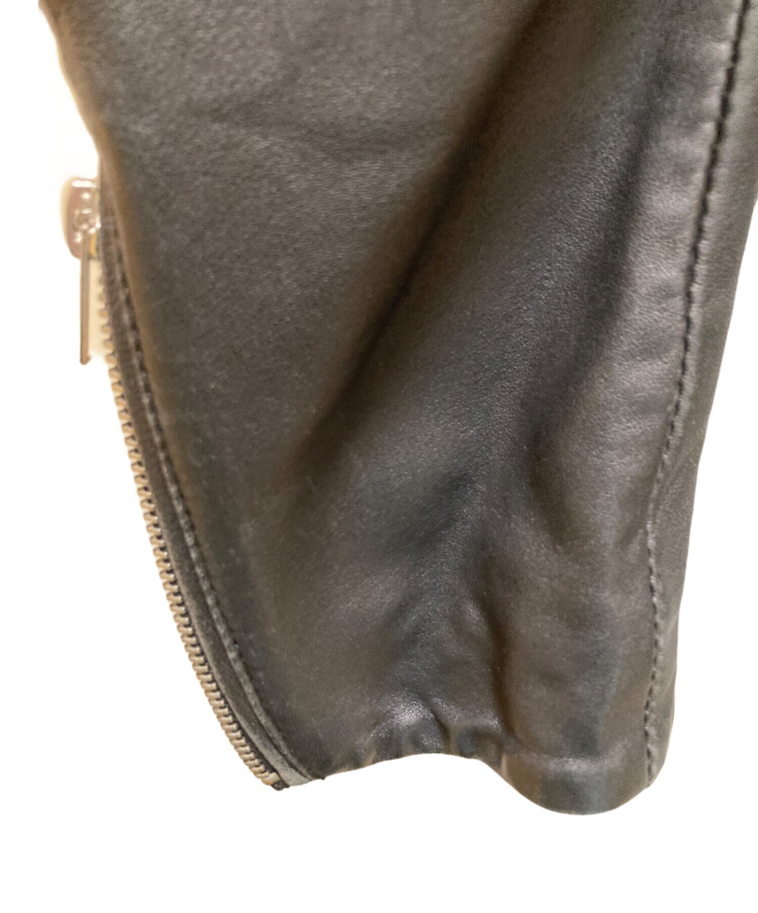 中古・古着通販】DIESEL (ディーゼル) ラムレザースリーブジップ