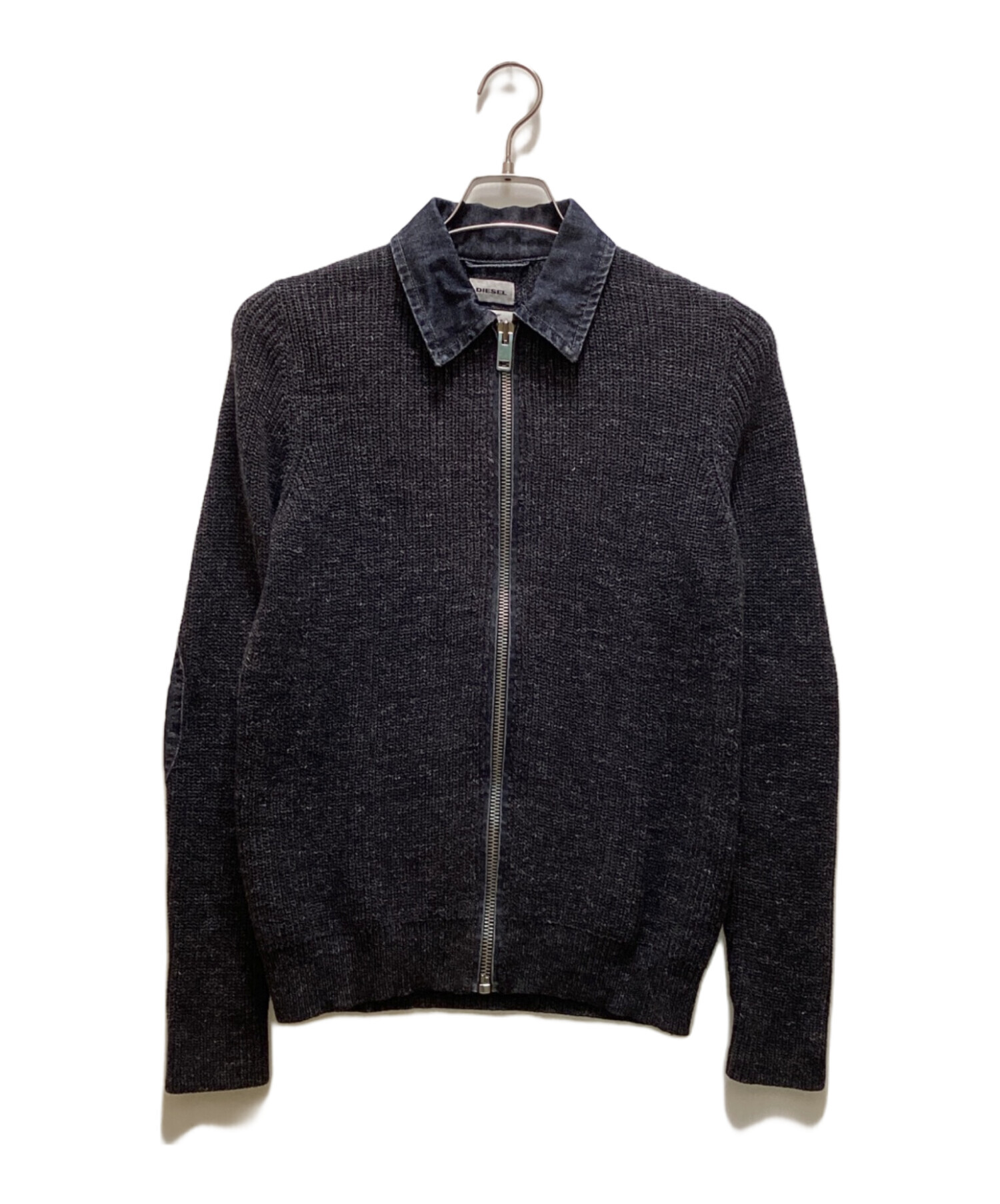 中古・古着通販】DIESEL (ディーゼル) ジップアップニット グレー 