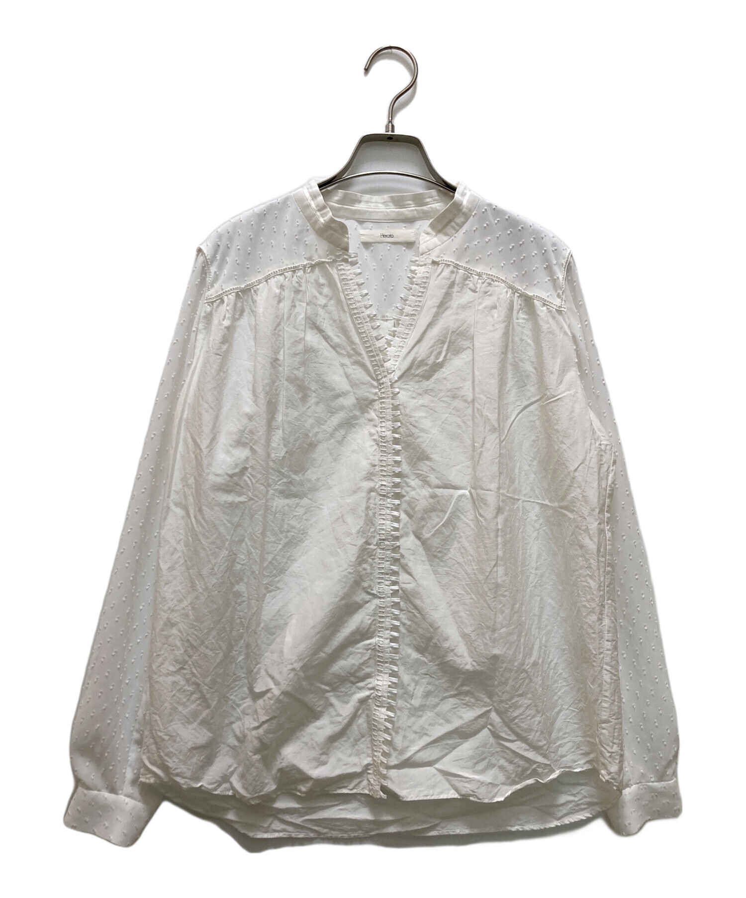 herato  ヘルト　ブラウス　完売 中古・古着通販】Herato (ヘルト) シャツブラウス ホワイト サイズ:1