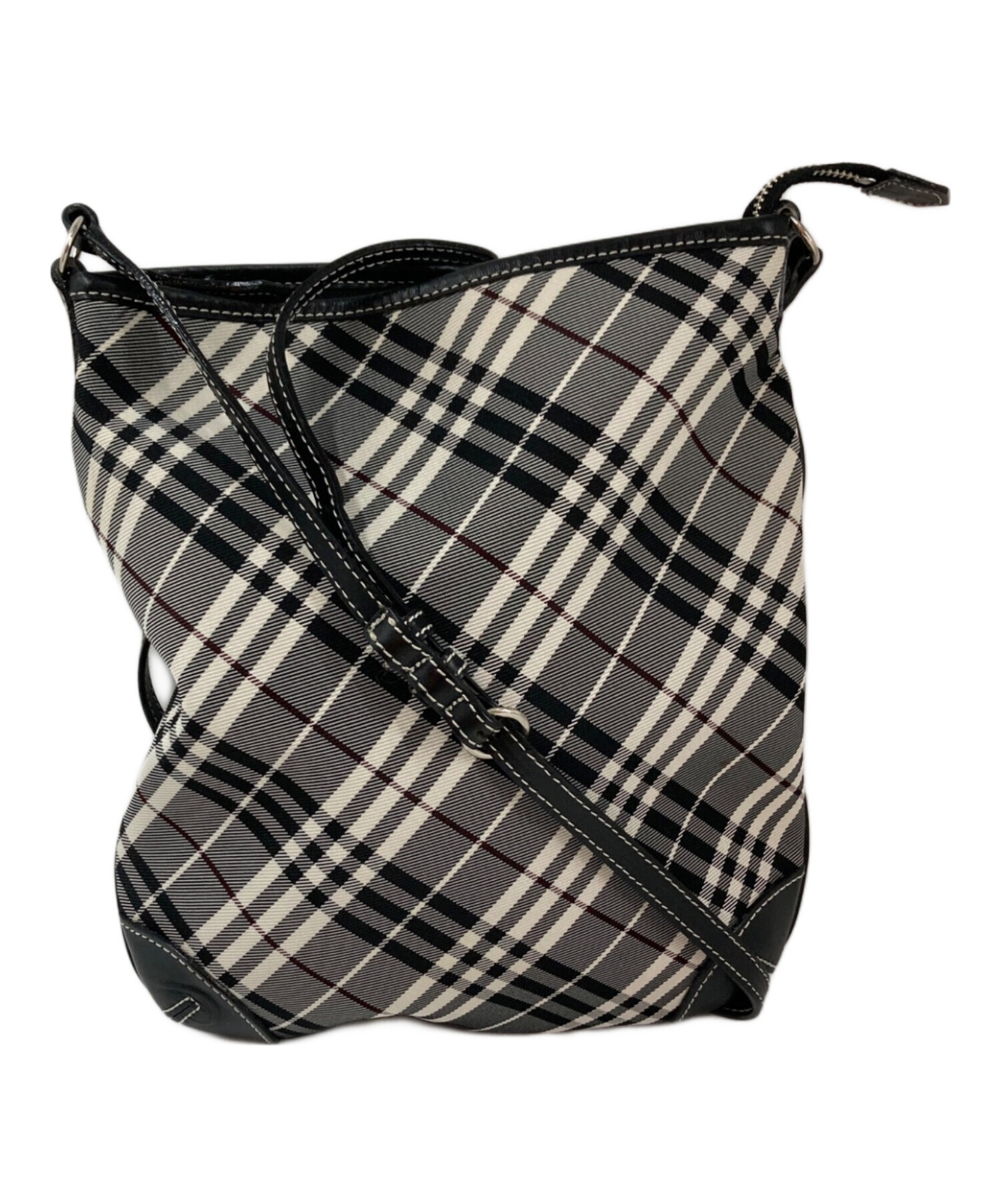 BURBERRY BLUE LABEL ビジネスバッグ グレー チェック BURBERRY BLUE