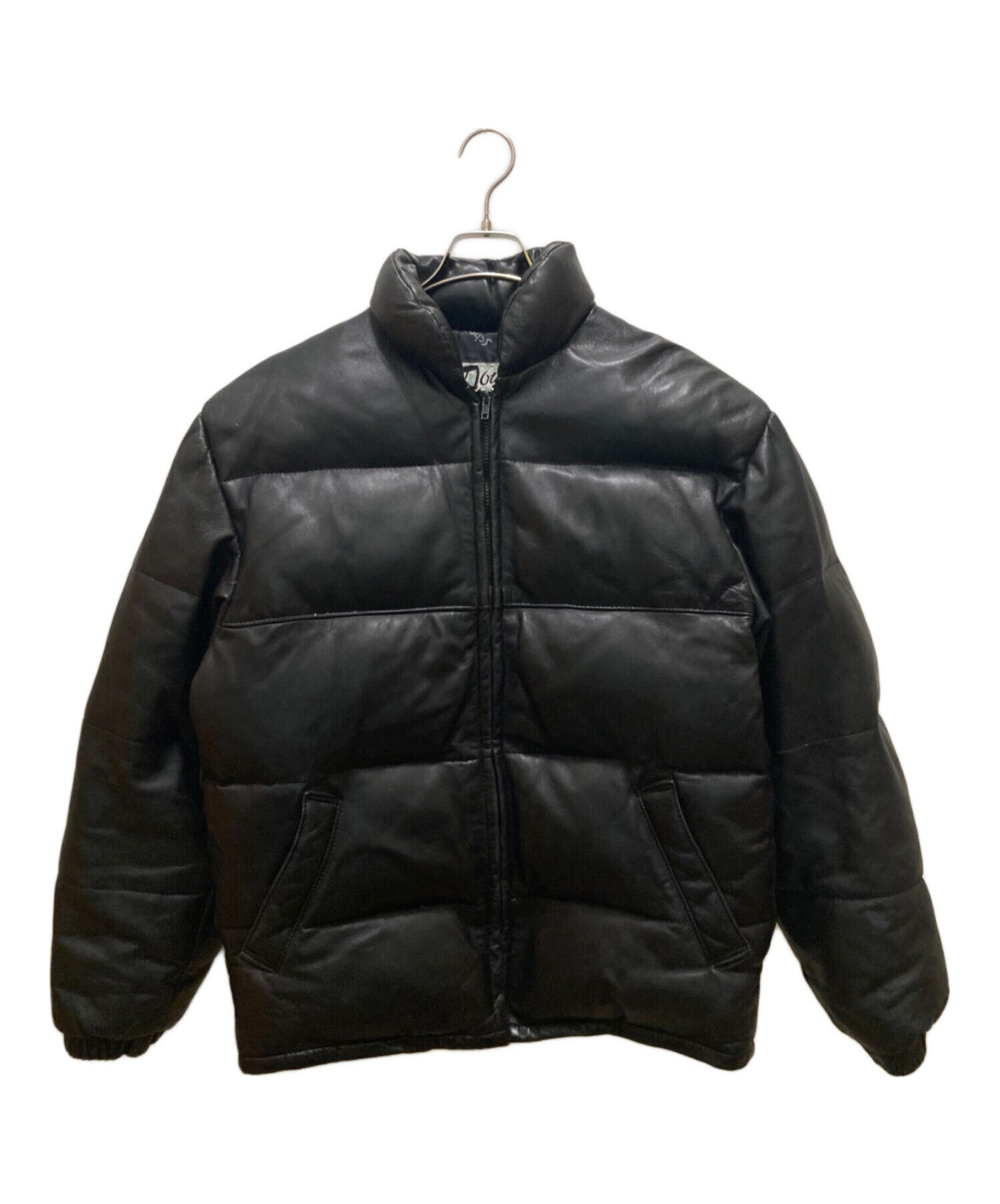 ◆超肉厚/40インチ/美品◆ショット 214D レザーダウン ダウンジャケット 中古・古着通販】Schott (ショット) レザーダウンジャケット ブラック