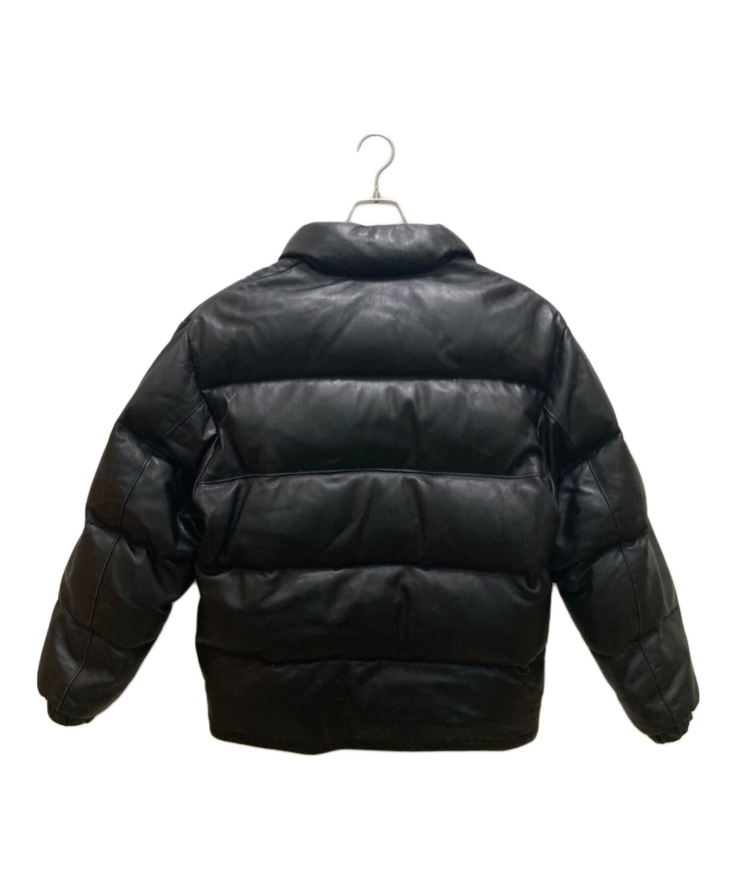 中古・古着通販】Schott (ショット) レザーダウンジャケット ブラック