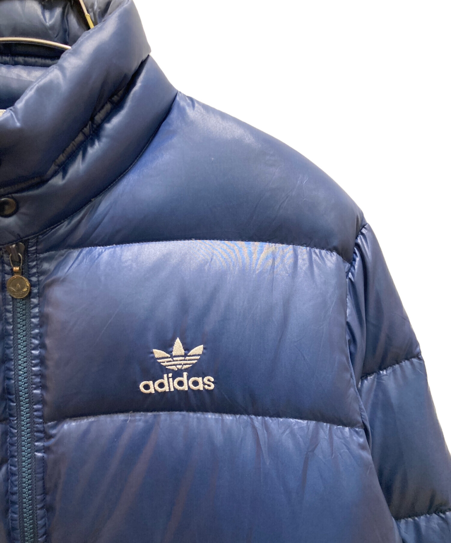 ス*タ様 AFB 星ステッチ ダウンジャケット ネイビー レア品 中古・古着通販】adidas (アディダス) 70sdデサント製ダウンジャケット