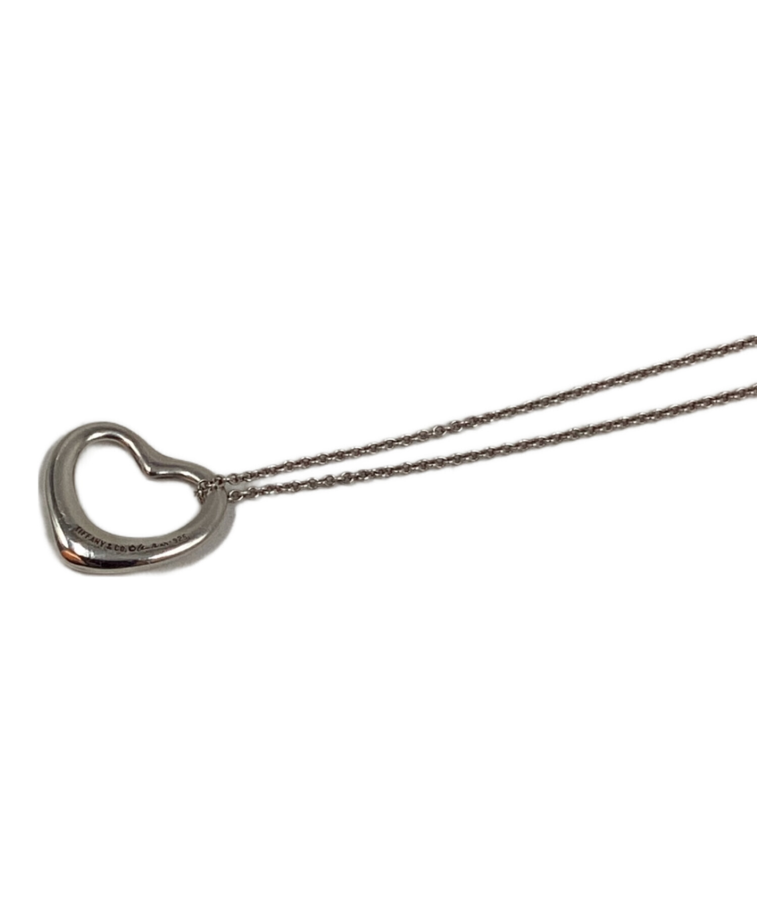 Tiffany & Co. ハート型ネックレス　中古 TIFFANY＆Co.】ティファニー『K18YG ピンチドハート ネックレス』1週間