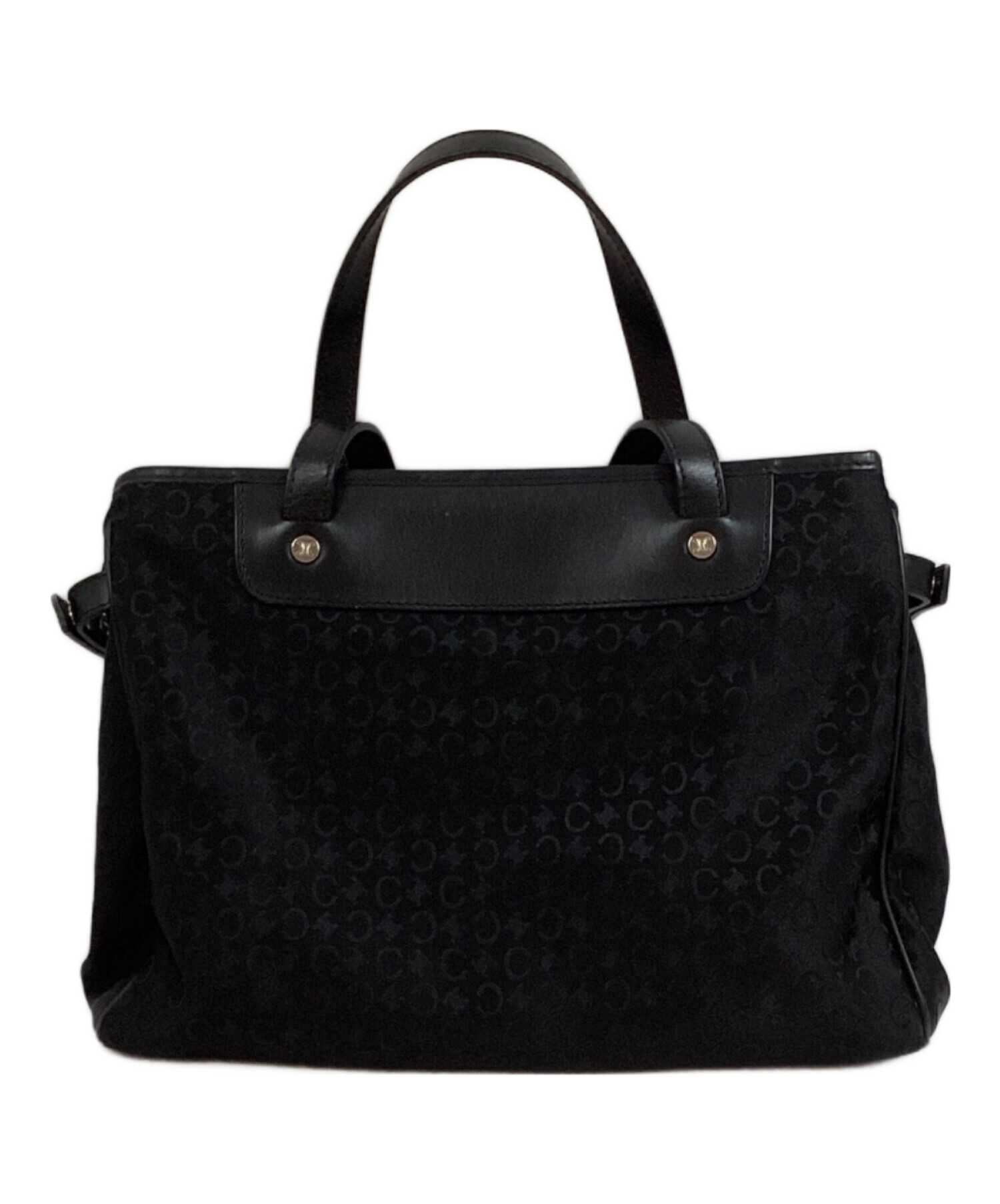 中古・古着通販】CELINE (セリーヌ) Cマカダム ハンドバッグ ブラック