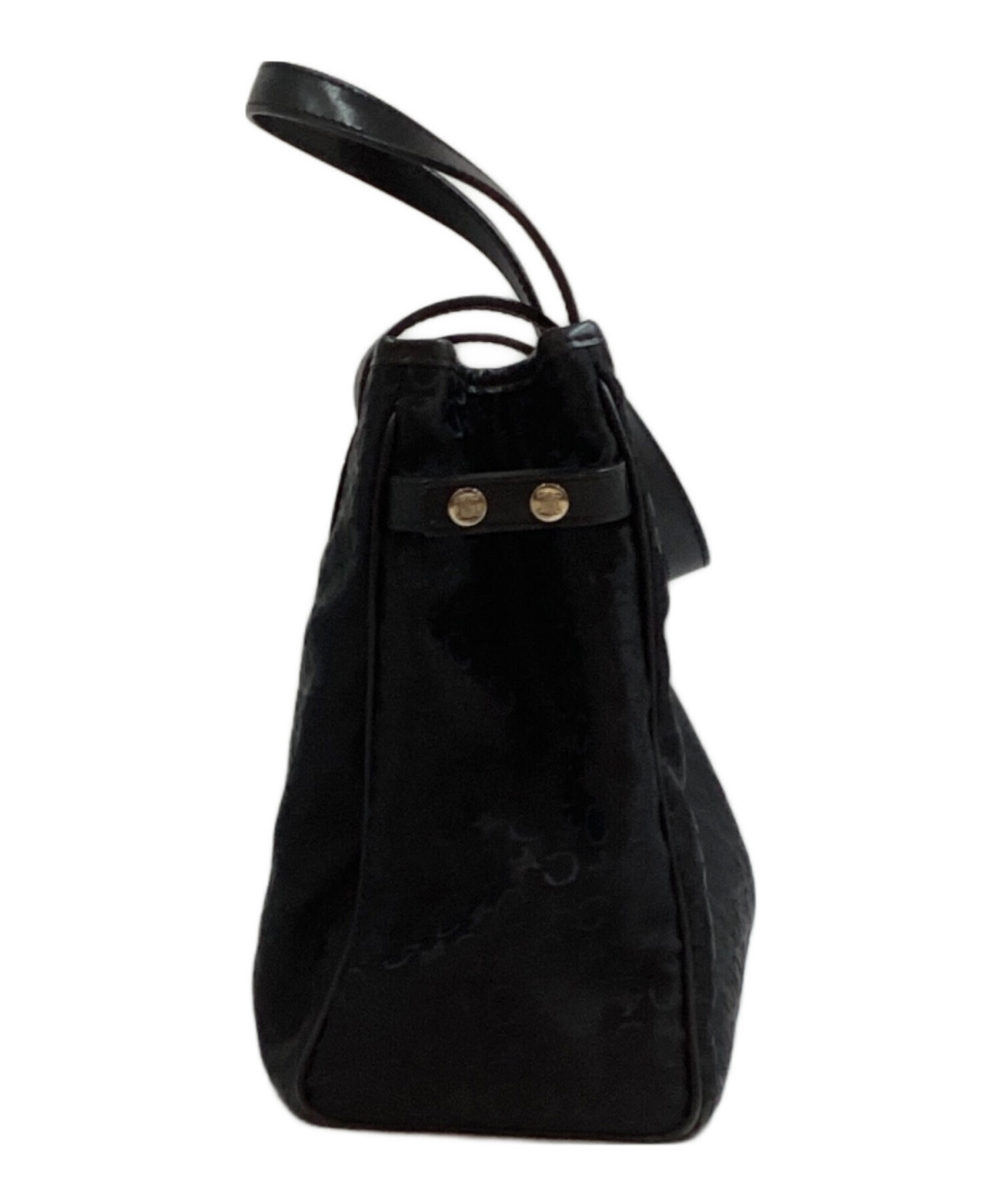 中古・古着通販】CELINE (セリーヌ) Cマカダム ハンドバッグ ブラック