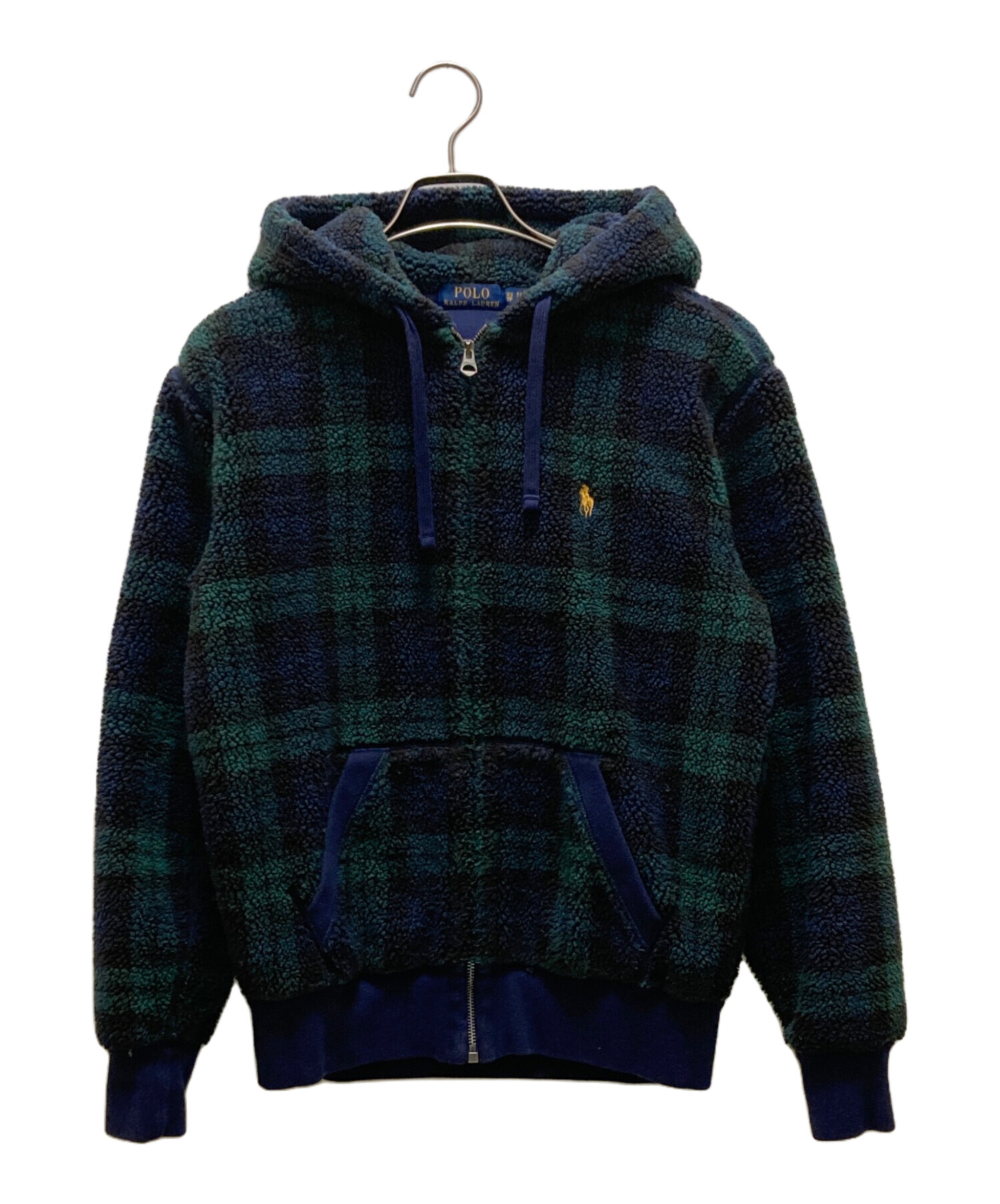 ♢ラルフローレン　ブラックウォッチ柄　フードジャケット　Ｍサイズ♢ 中古・古着通販】POLO RALPH LAUREN (ポロ・ラルフローレン) ブラック