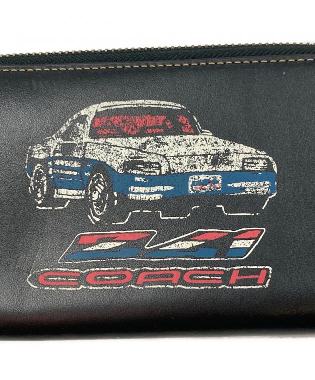 中古・古着通販】COACH (コーチ) ウィズカー 長財布 ブラック