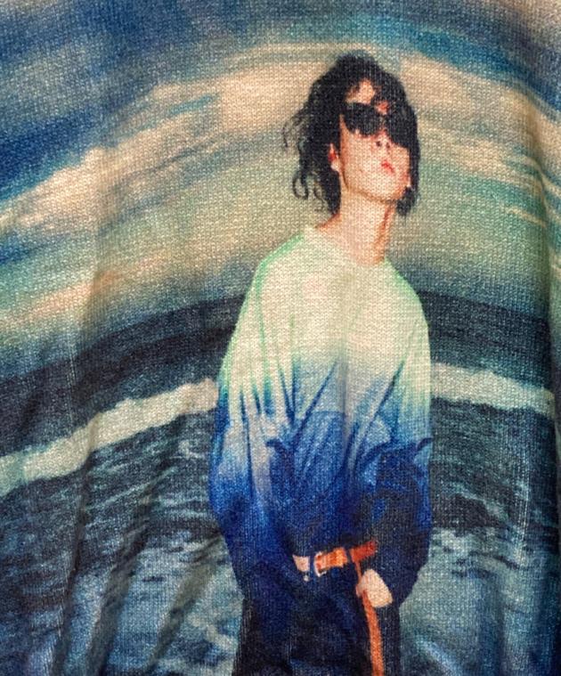 中古・古着通販】DAIRIKU (ダイリク) 18SS Photo Pullover Knit ブルー