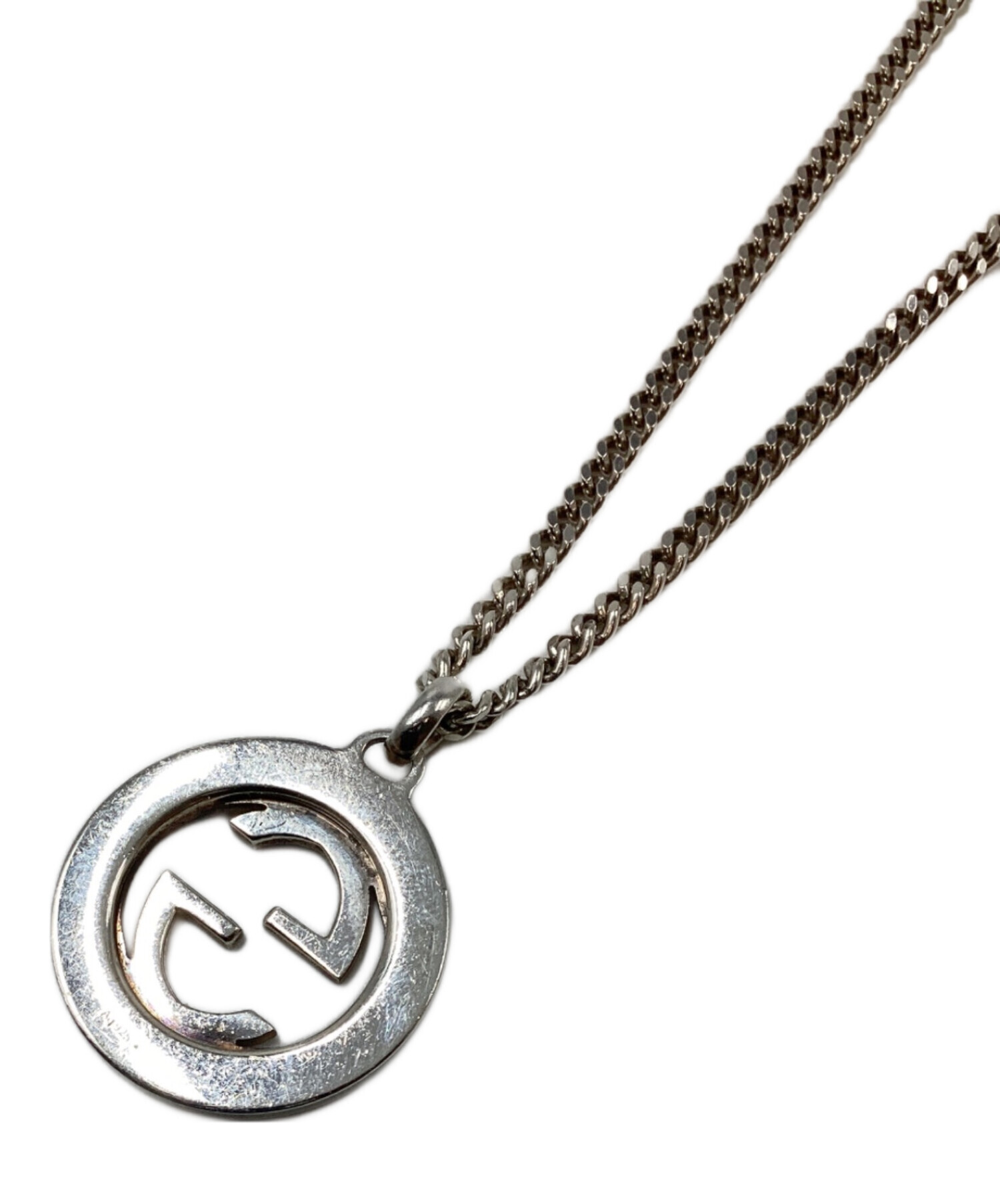 中古・古着通販】GUCCI (グッチ) GGロゴネックレス シルバー｜ブランド