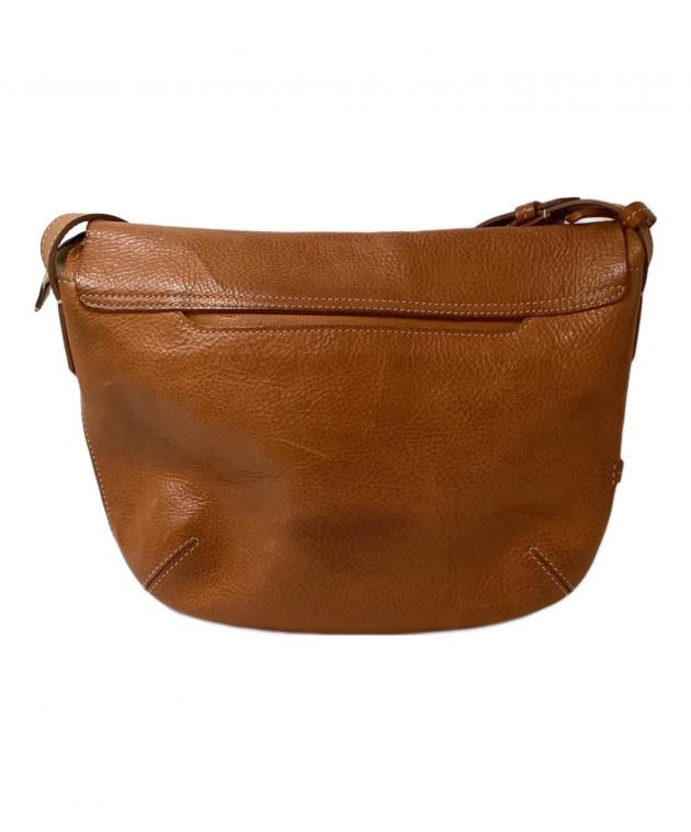 中古・古着通販】genten (ゲンテン) レザーショルダーバッグ ブラウン