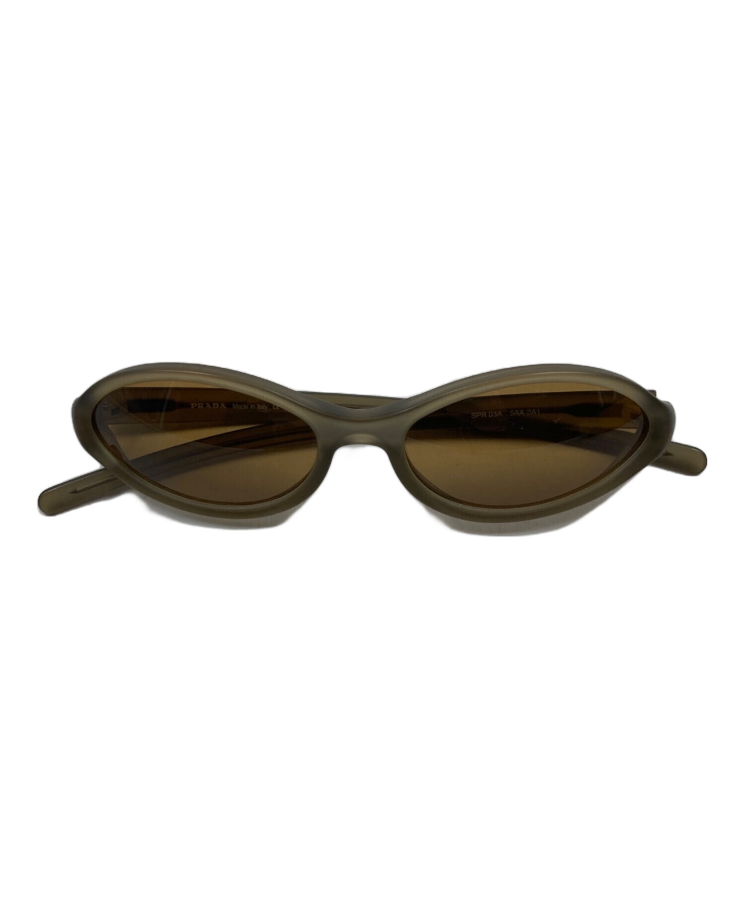 中古・古着通販】PRADA (プラダ) オーバルサングラス ベージュ