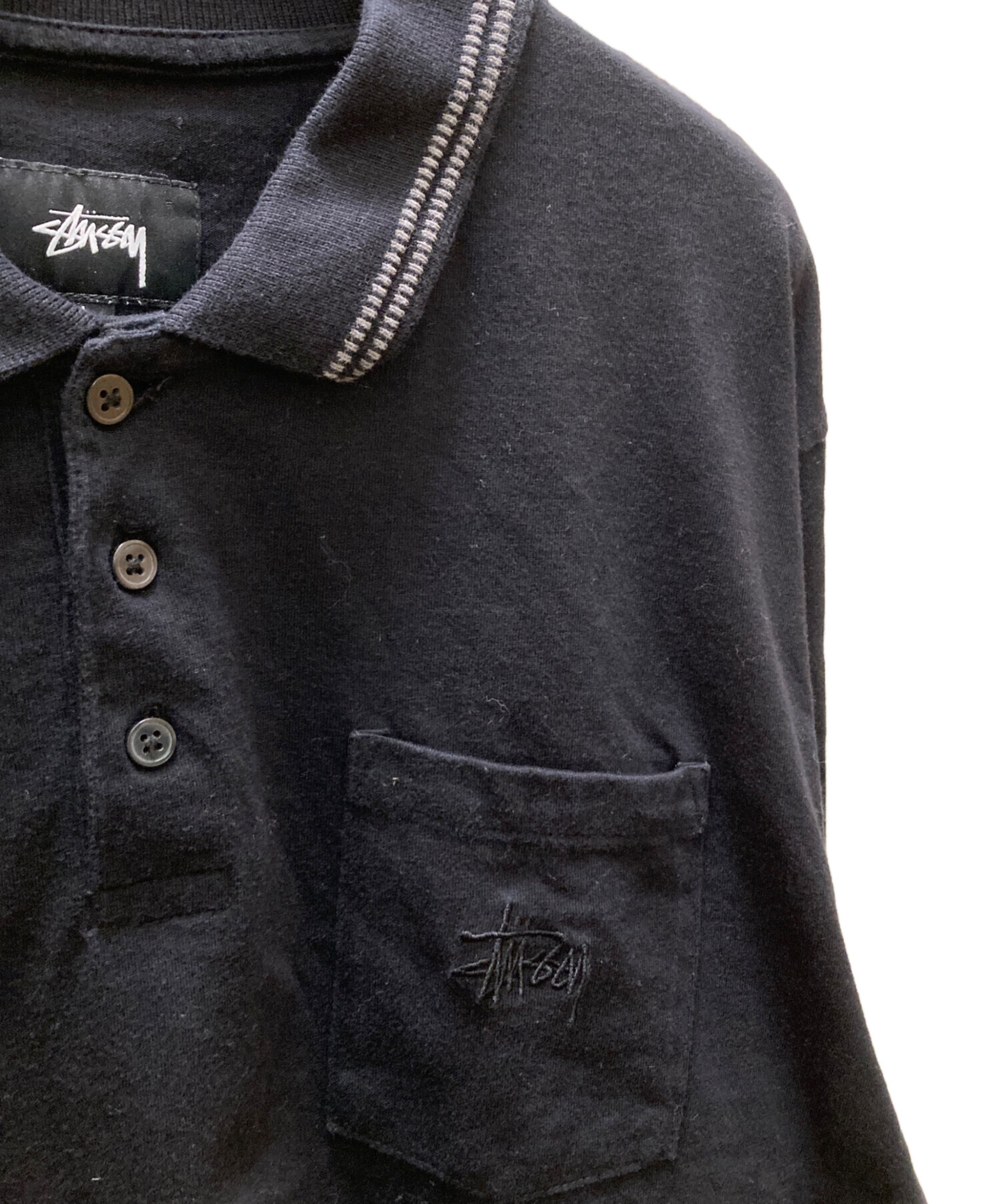 中古・古着通販】stussy (ステューシー) Dillon 長袖ポロシャツ 