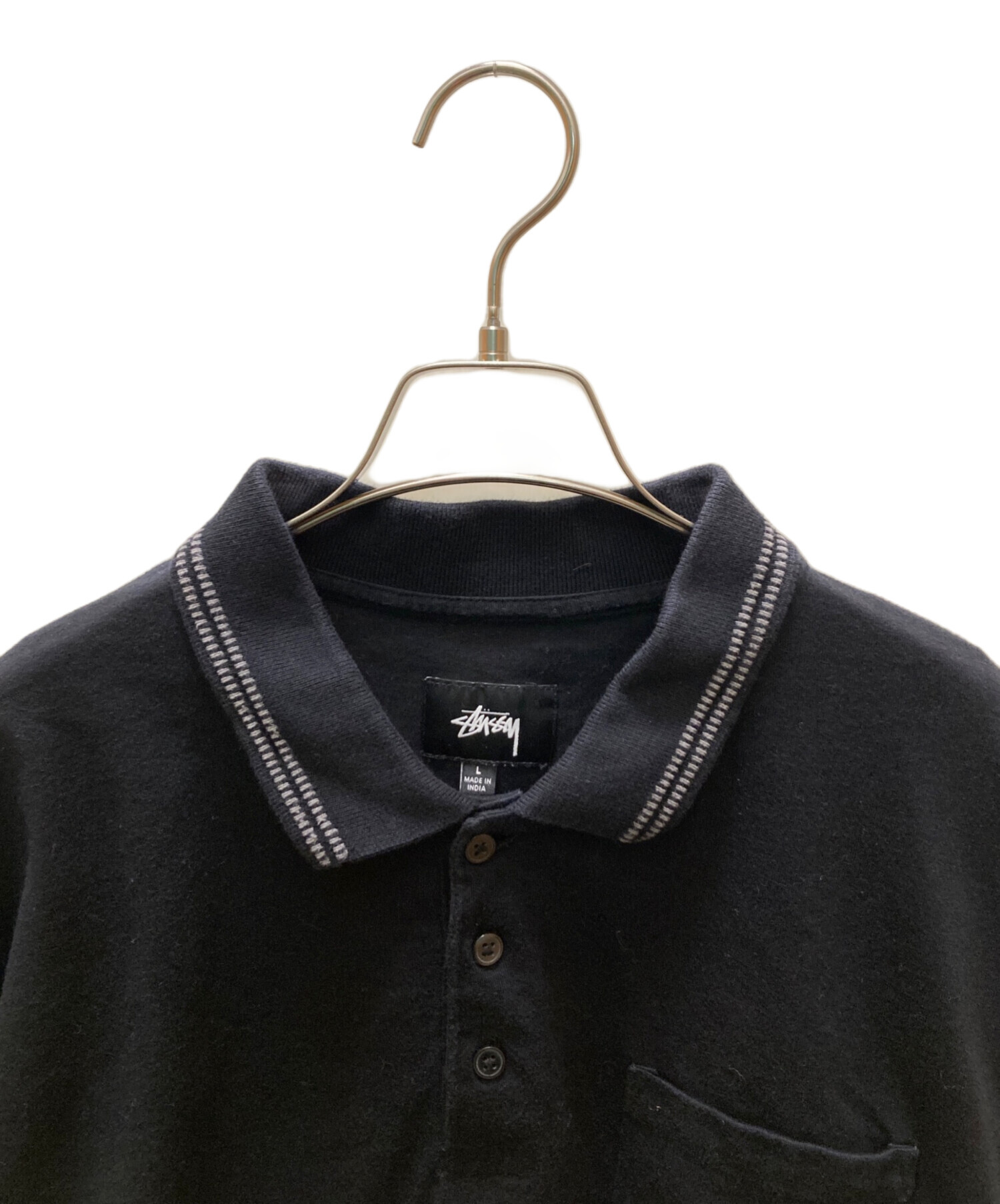中古・古着通販】stussy (ステューシー) Dillon 長袖ポロシャツ 