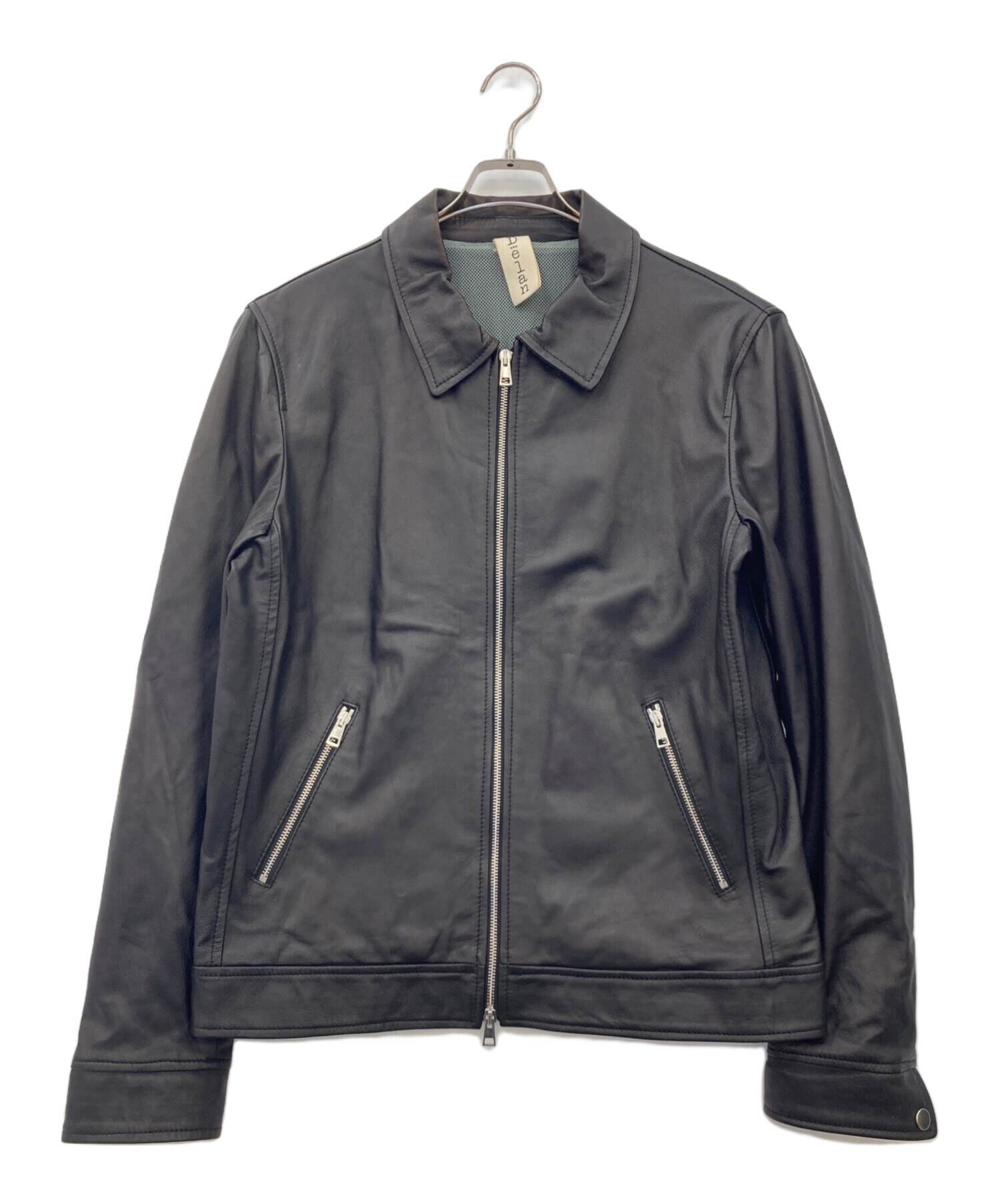 中古・古着通販】Delan (デラン) レザージャケット ブラック サイズ:50