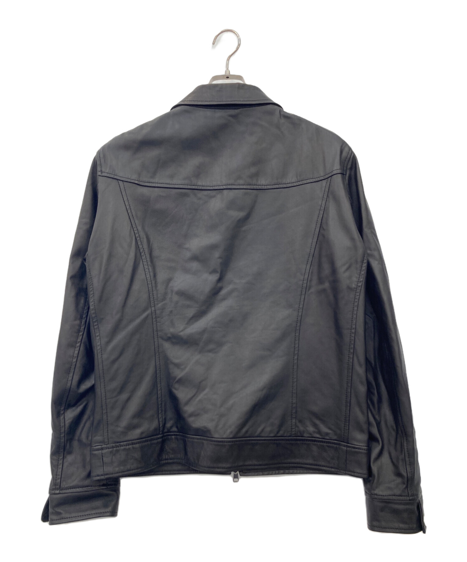 中古・古着通販】Delan (デラン) レザージャケット ブラック サイズ:50