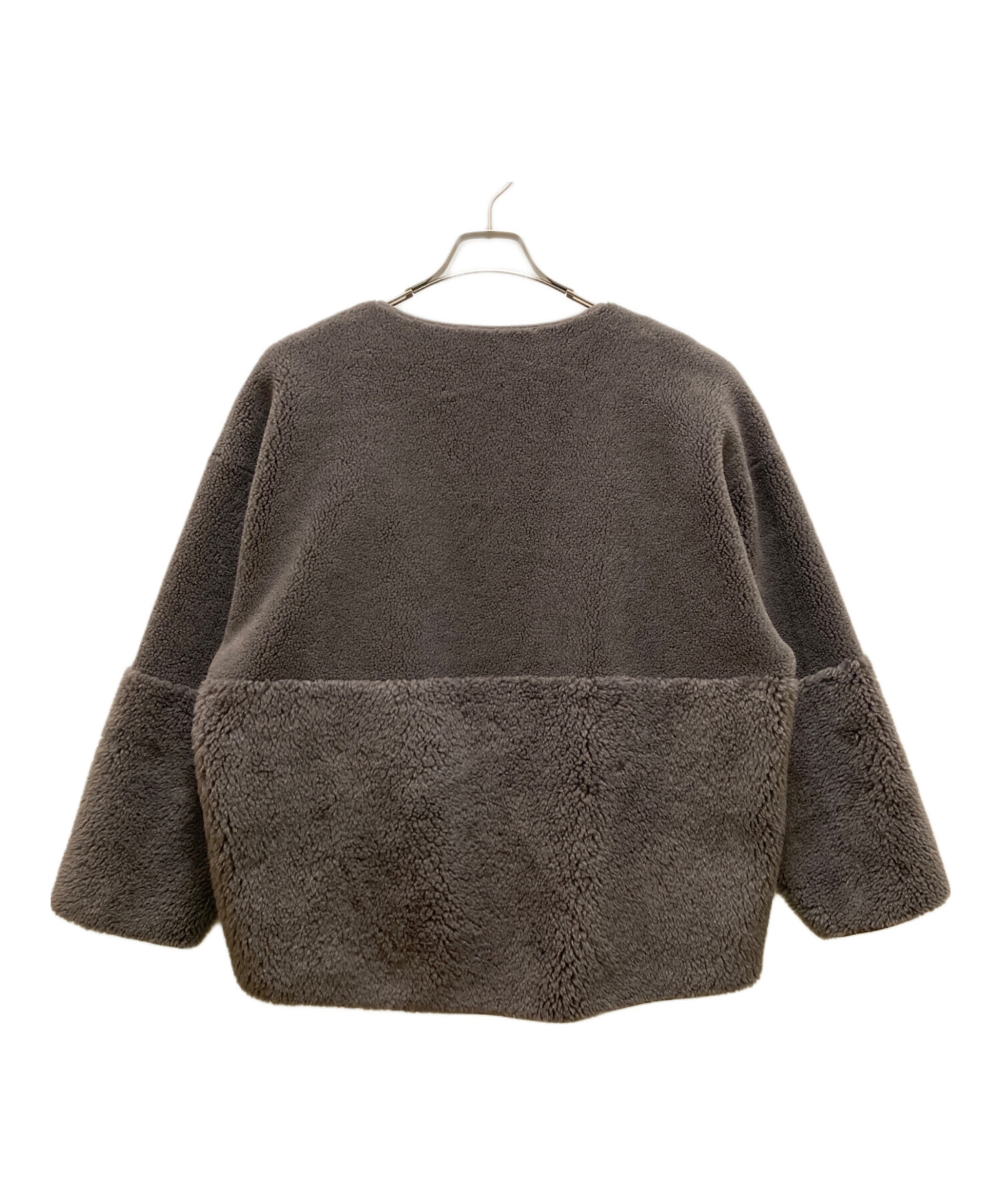 MICA&DEAL マイカ＆ディール / ウールリバーコート グレージュ 中古・古着通販】MICA&DEAL (マイカアンドディール) リバーシブルボア