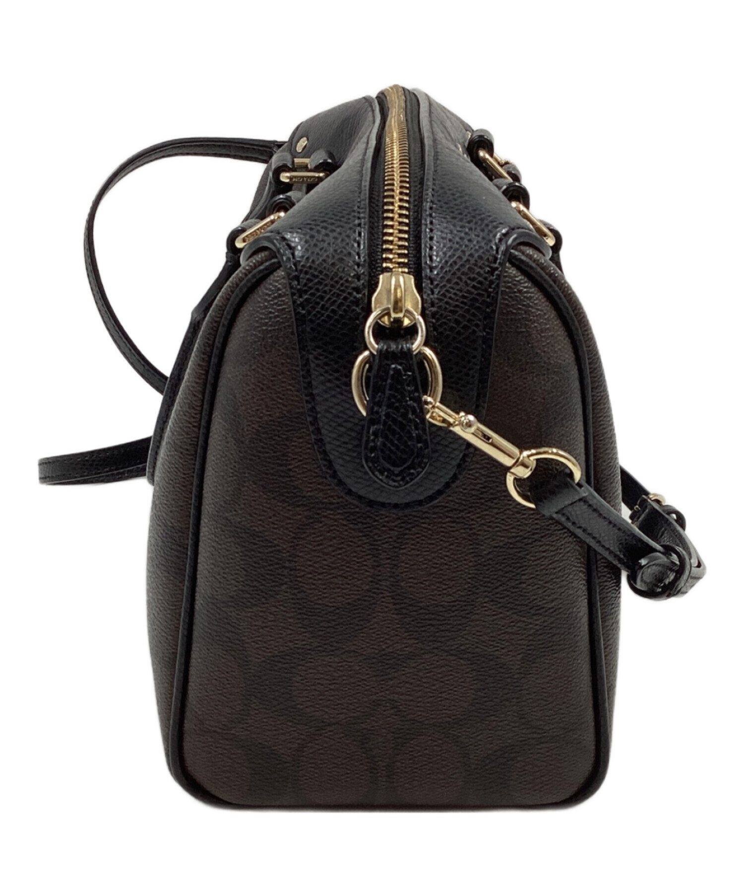 【瀬戸大橋店】 中古 COACH | コーチ ショルダーバッグ シアリング ベネット ミニサッチェル G1593-F36689 ピンク 【122】 COACH（コーチ） シグネチャー ミニベネットサッチェル ショルダー付き