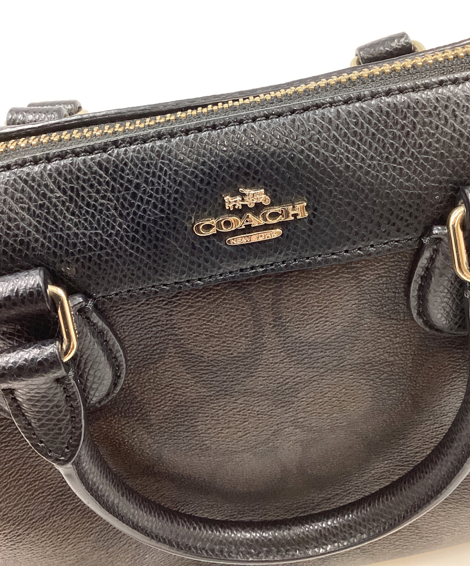 コーチ COACH ミニベネット 2wayバッグ ブラック上品でエレガントな万能 中古・古着通販】COACH (コーチ) ベネット ミニサッチェ 2WAY