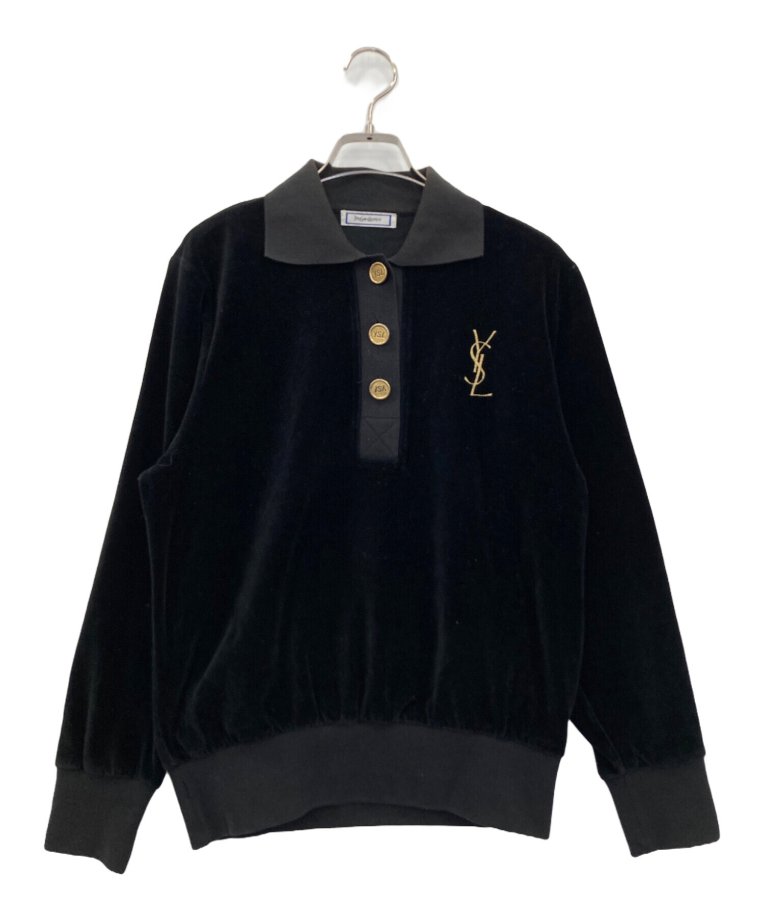 ヴィンテージ◇Yves Saint Lauren スウェット ロゴ チェック柄 ステッチ イヴサンローラン メンズ イタリア製 ヴィンテージ◇Yves Saint Lauren スウェット YSLロゴ チェック柄