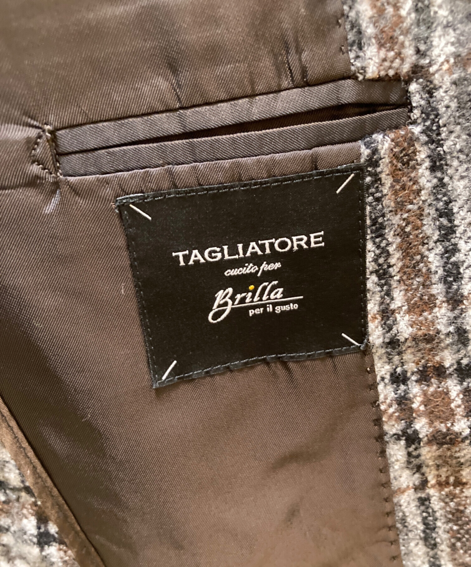 【美品】TAGLIATORE × Brilla　テーラード　アルパカ　チェックM 中古・古着通販】TAGLIATORE (タリアトーレ) Brilla per il gusto