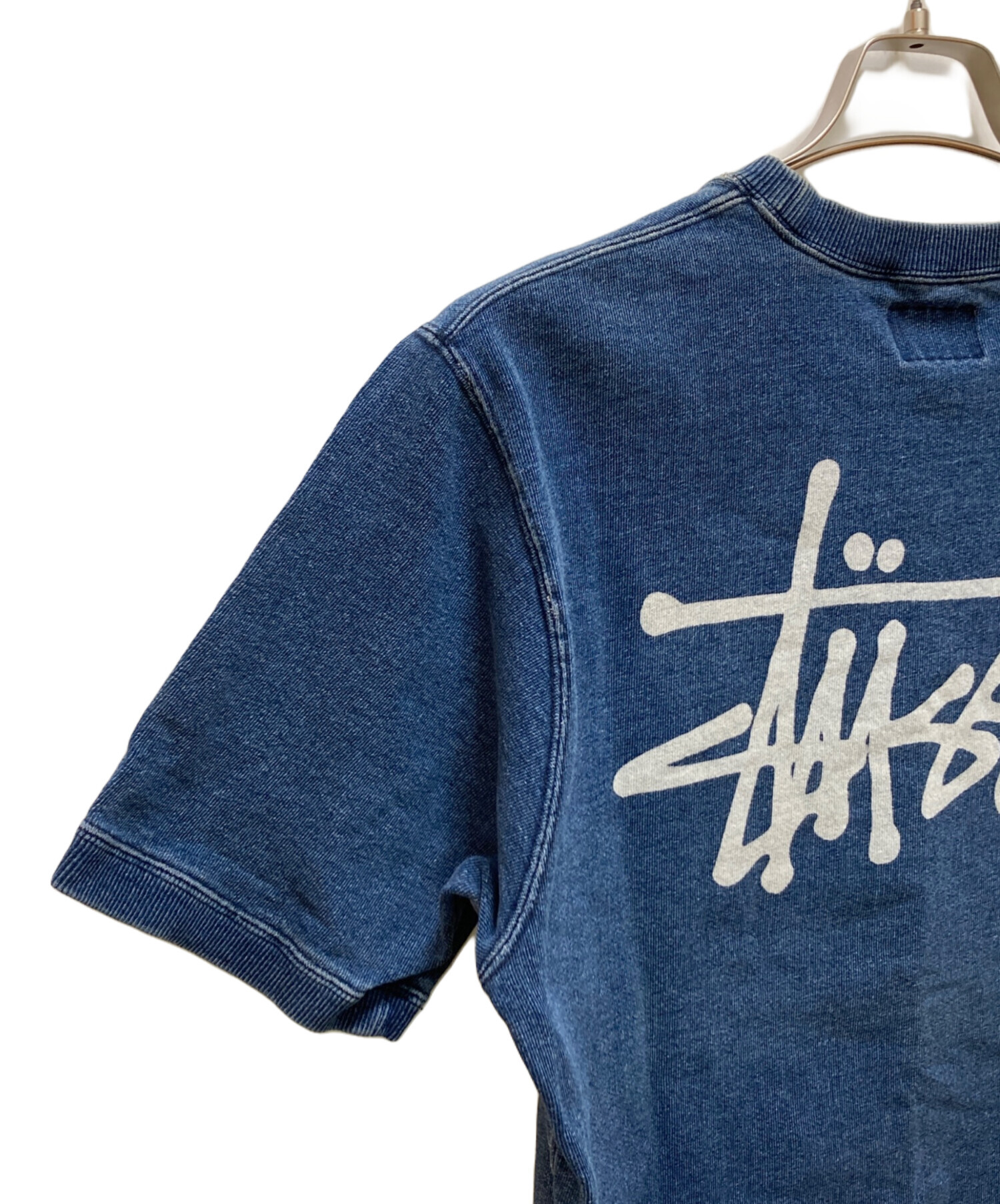2010s~ Stussy ロゴ インディゴ 半袖スウェットトレーナー Tシャツ 中古・古着通販】stussy (ステューシー) スウェットデニムTシャツ