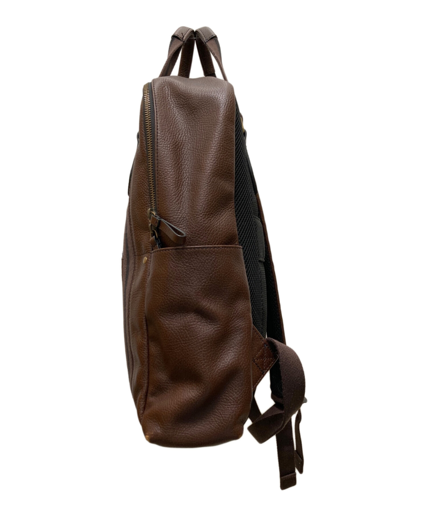 中古・古着通販】FOSSIL (フォッシル) レザーリュック ブラウン 