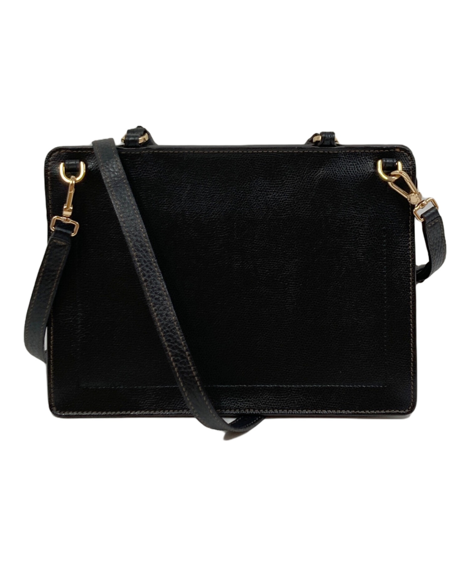 中古・古着通販】FURLA (フルラ) レザー2WAYバッグ ブラック×ベージュ
