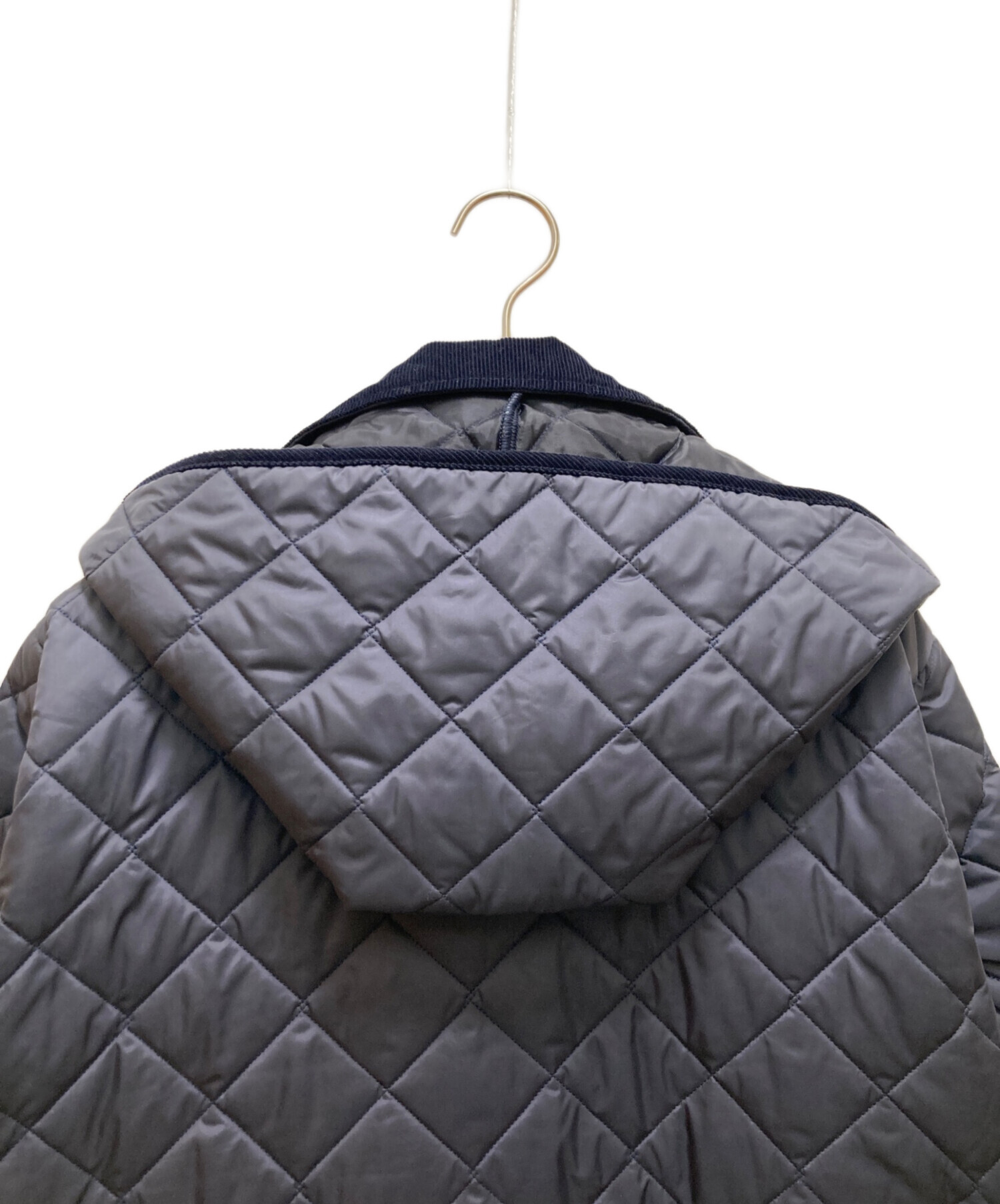 ラベンハム キルティングジャケット 34（XS）デンストン ブルー フード付 中古・古着通販】LAVENHAM (ラベンハム) デンストン フード付き