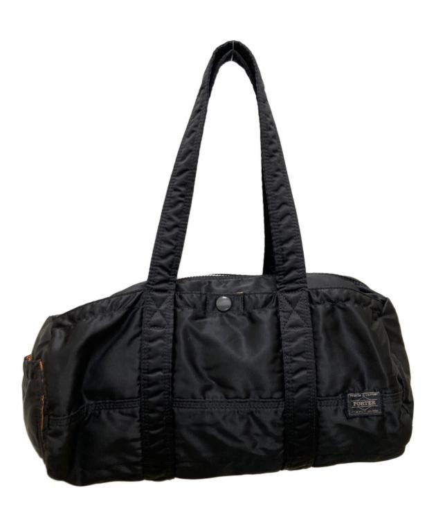 PORTER タンカー　ミニボストン　S ハンドバッグ　ブラック 中古・古着通販】PORTER (ポーター) タンカー ミニボストンバッグ S