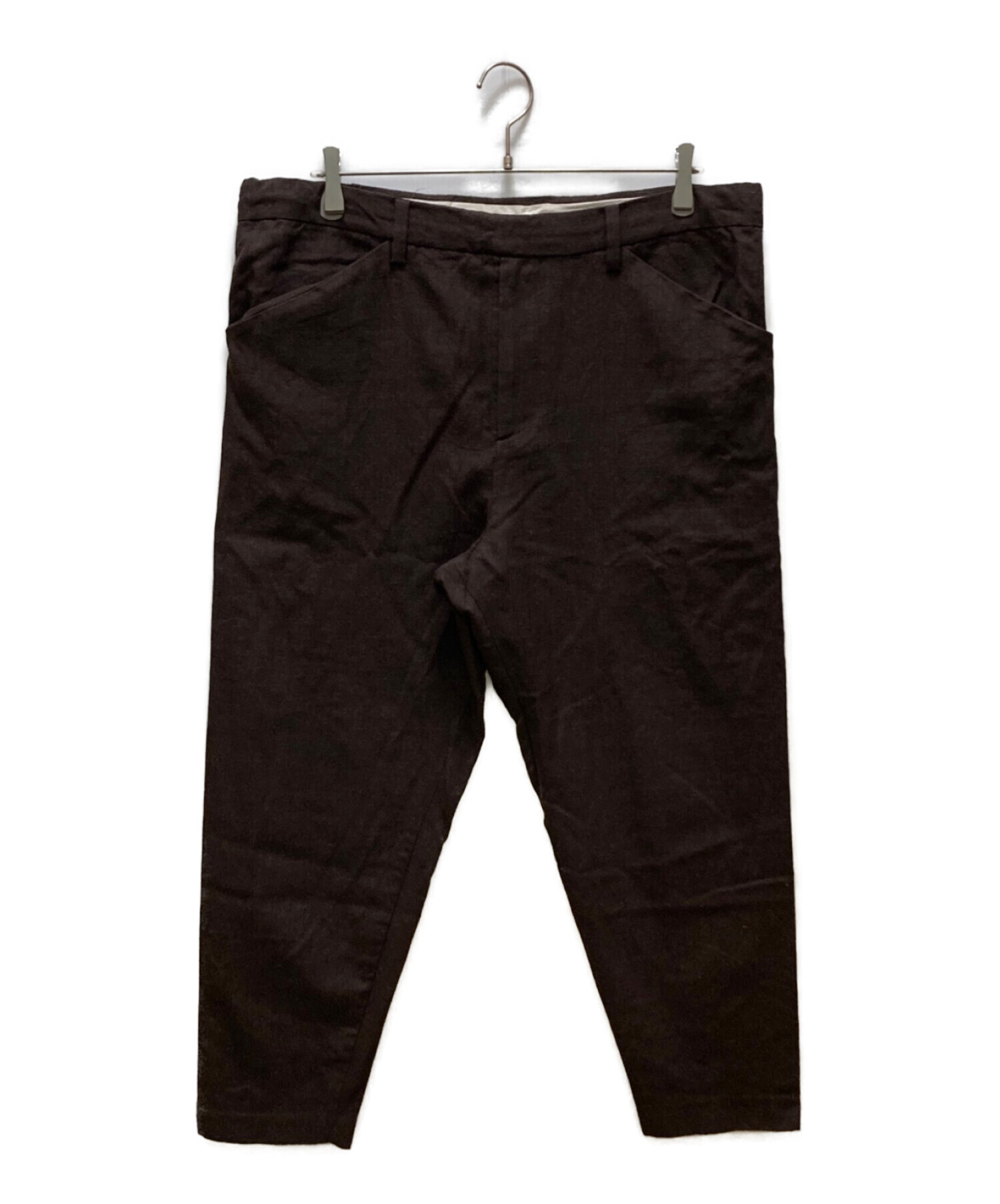 SUNSEA サンシー パンツ（その他） L 茶 【古着】【中古】【送料無料】 中古・古着通販】SUNSEA (サンシー) ナイスマテリアル ドレープパンツ
