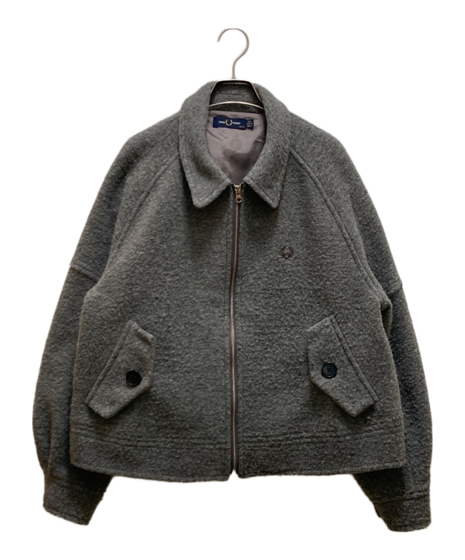 FRED PERRY グレージャケット 中古・古着通販】FRED PERRY (フレッドペリー) ウール混 キャバン