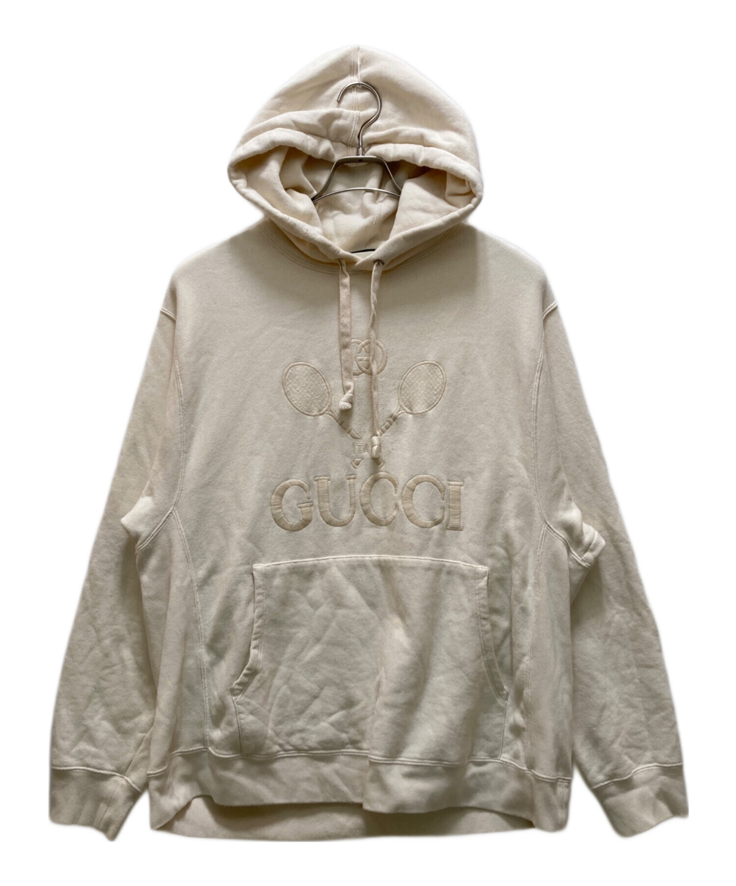 GUCCI テニスモチーフ パーカー クリーム 【公式通販】