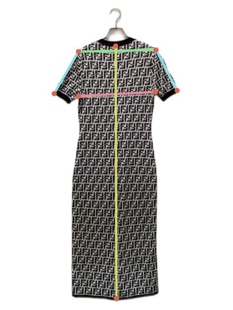80's 【ズッカ】FENDI フェンディ　ビンテージ 半袖　ニットワンピース 中古・古着通販】FENDI (フェンディ) ズッカ柄半袖ニットワンピース