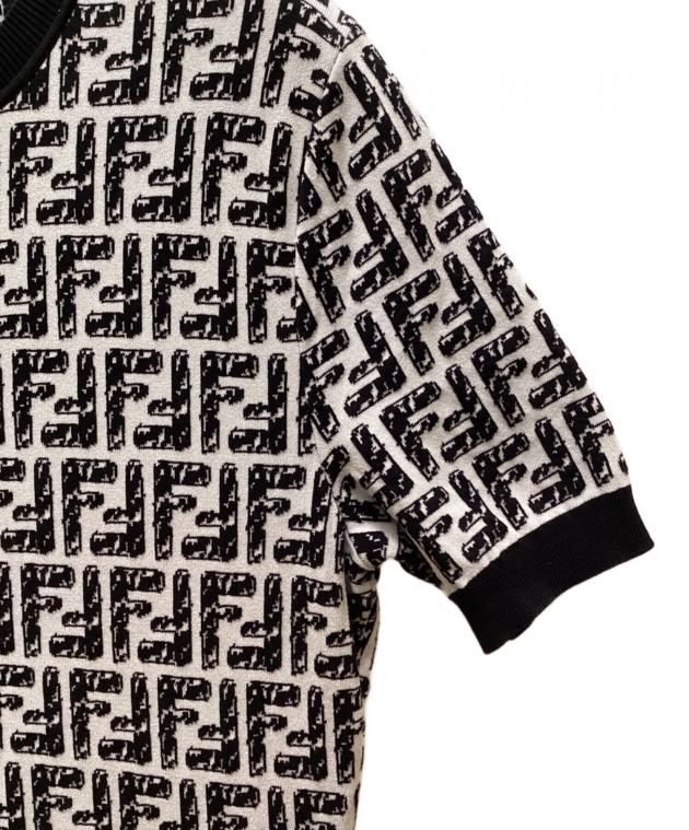 中古・古着通販】FENDI (フェンディ) ズッカ柄半袖ニットワンピース