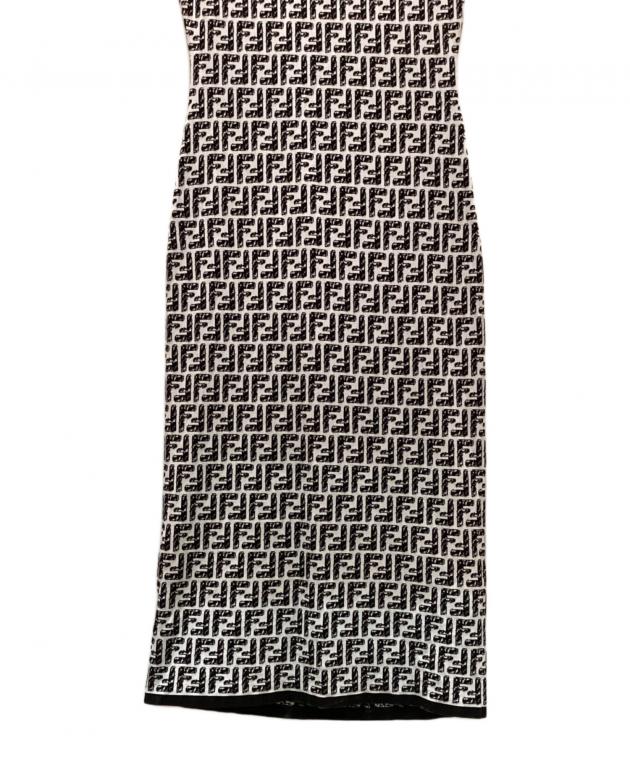 中古・古着通販】FENDI (フェンディ) ズッカ柄半袖ニットワンピース