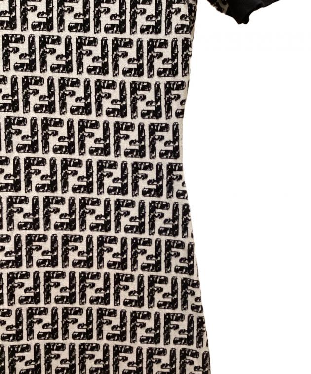 中古・古着通販】FENDI (フェンディ) ズッカ柄半袖ニットワンピース
