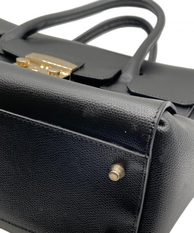 FURLA メトロポリス　ブラック 中古・古着通販】FURLA (フルラ) メトロポリス2WAYバッグ ブラック