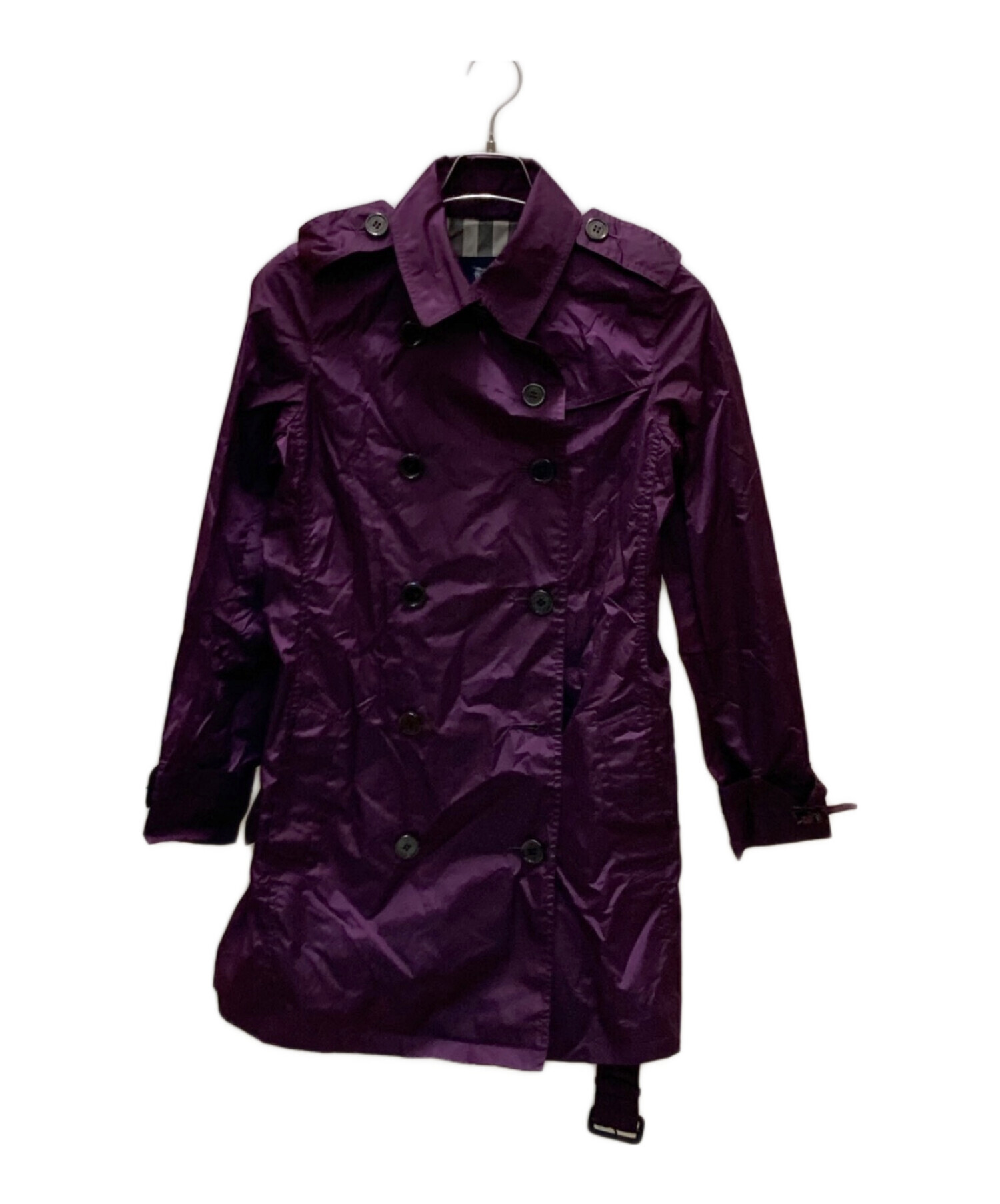 Burberry パープル ナイロン薄手トレンチ 中古・古着通販】BURBERRY