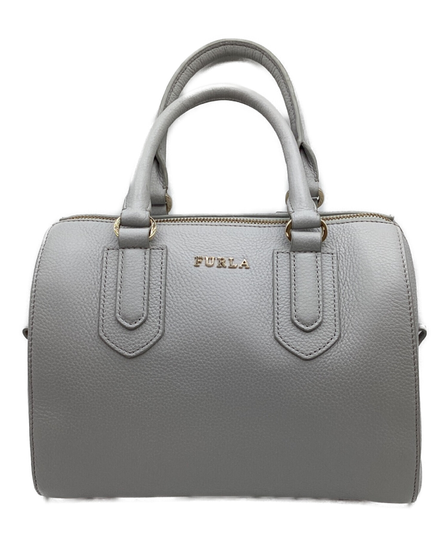 【美品】フルラ　2WAY グレージュ　ST取り外し可 中古・古着通販】FURLA (フルラ) 2WAYミニボストンバッグ ライトグレー
