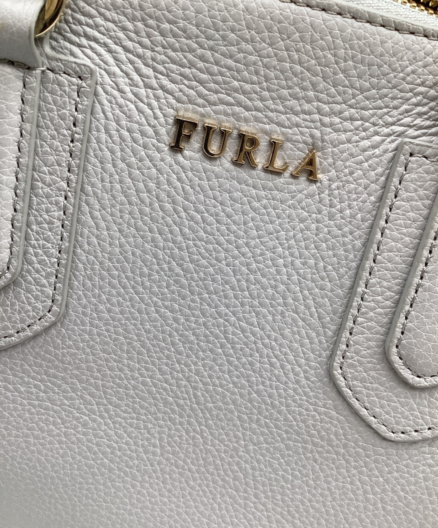 中古・古着通販】FURLA (フルラ) 2WAYミニボストンバッグ ライトグレー