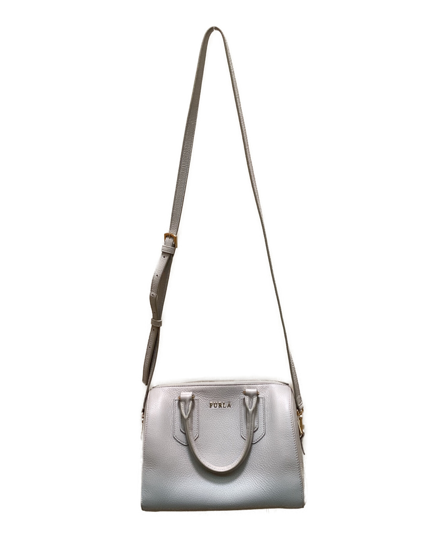 中古・古着通販】FURLA (フルラ) 2WAYミニボストンバッグ ライトグレー