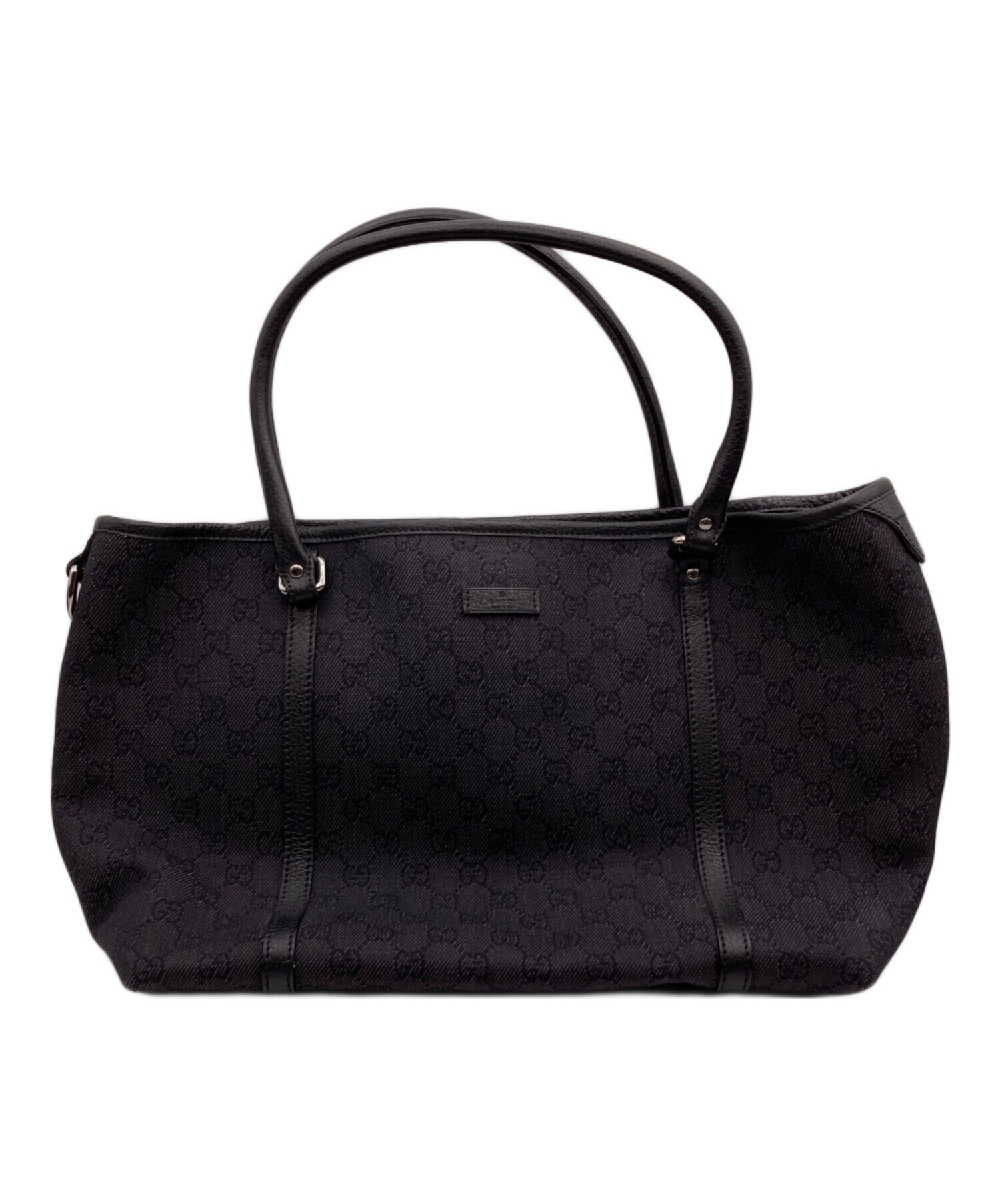 中古・古着通販】GUCCI (グッチ) GG キャンバストートバッグ ブラック 
