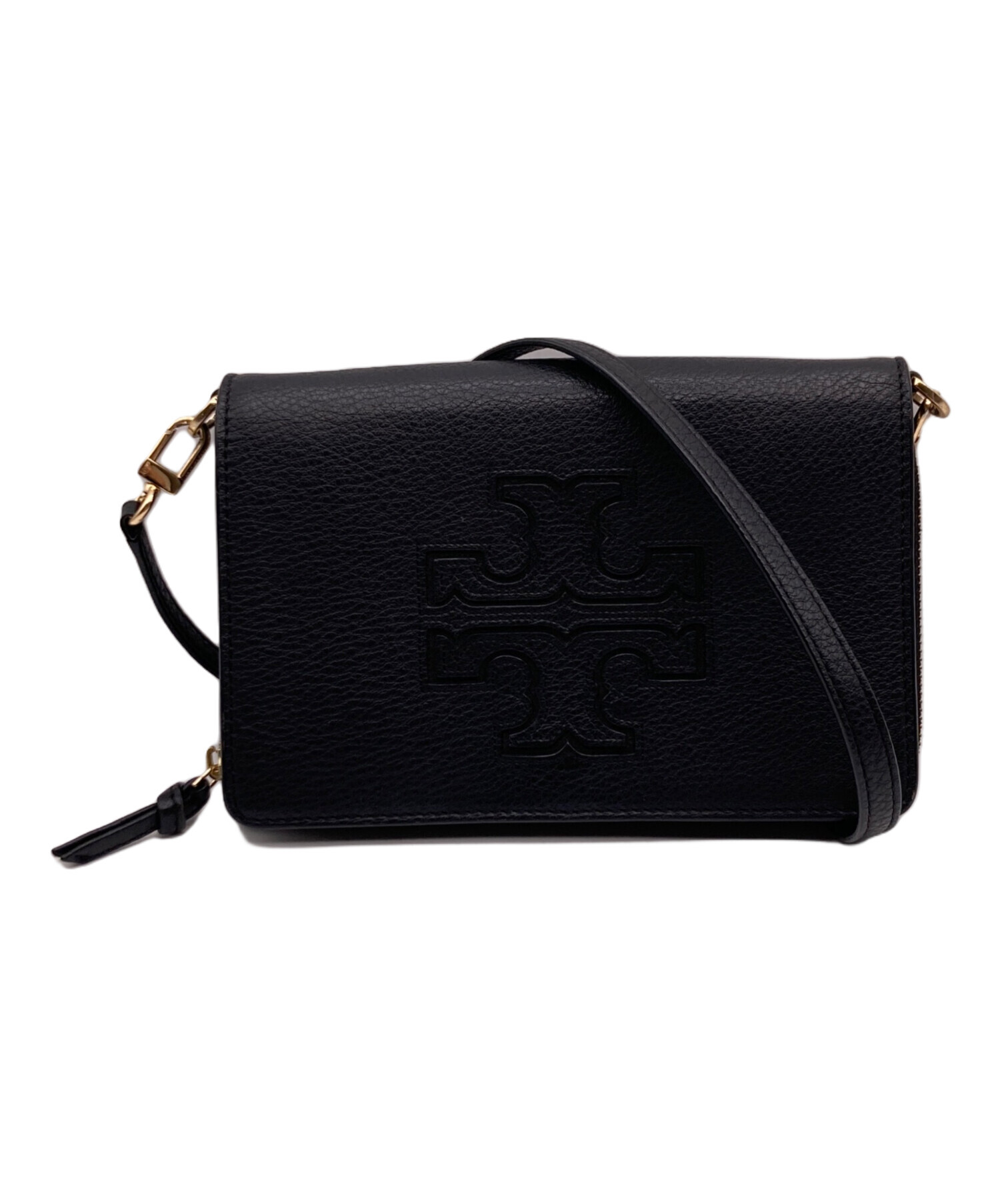 TORY BURCHトリーバーチウォレットショルダーバッグ黒 チェーン 