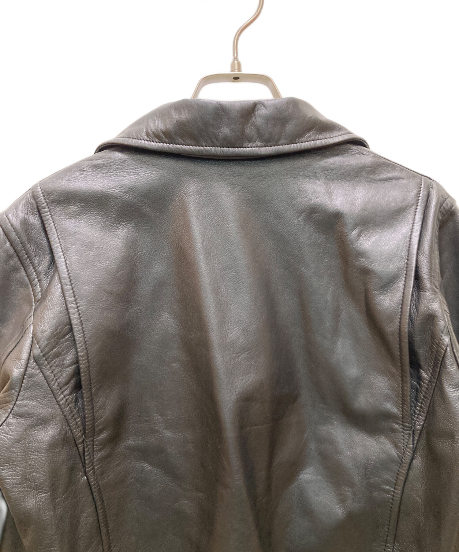 新品レイビームス ラムレザージャケット　ブラウンL 中古・古着通販】RAY BEAMS (レイ ビームス) ラムレザーライダース