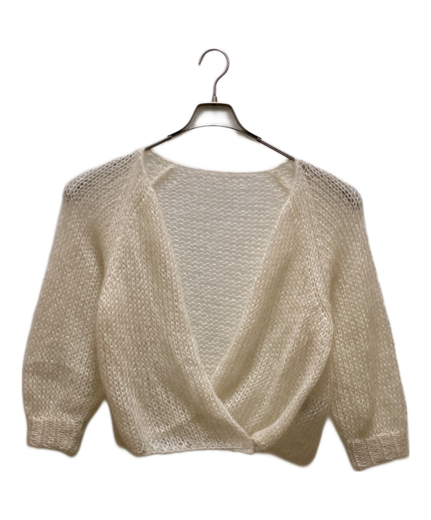 美品✨Plage　プラージュ　シルクアサドレス　シルク混　ベージュ 中古・古着通販】Plage (プラージュ) シルクモヘヤ mix HAND ニット