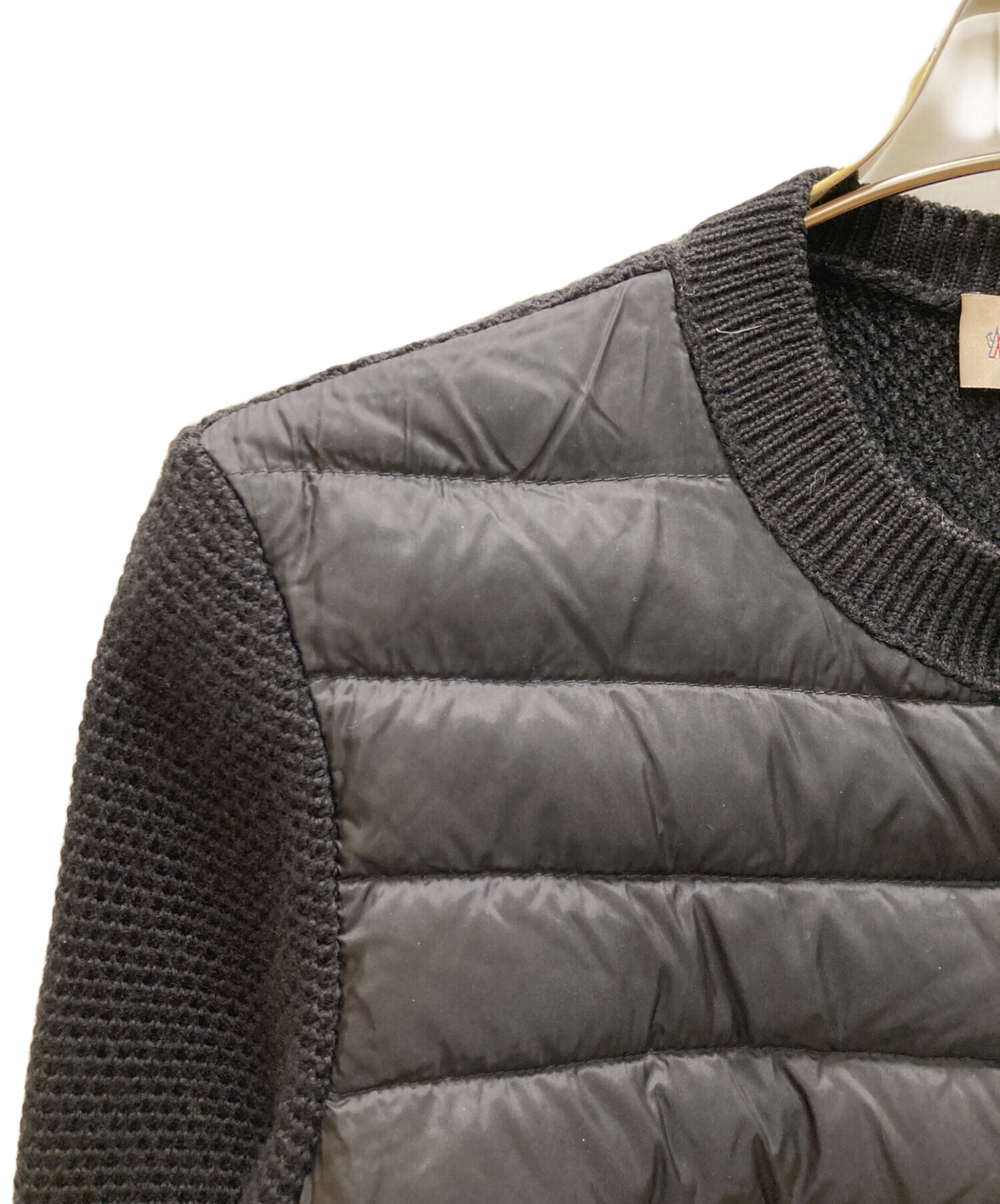 中古・古着通販】MONCLER (モンクレール) ニット切り替えダウン 中古・古着通販】MONCLER (モンクレール) ニット切り替えダウン