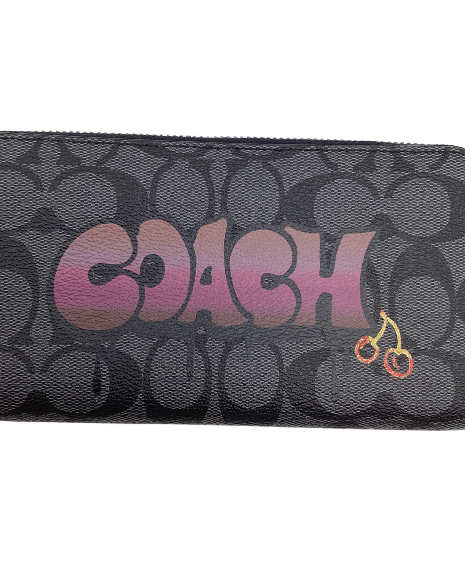 中古・古着通販】COACH (コーチ) グラフィックデザイン長財布 グレー 